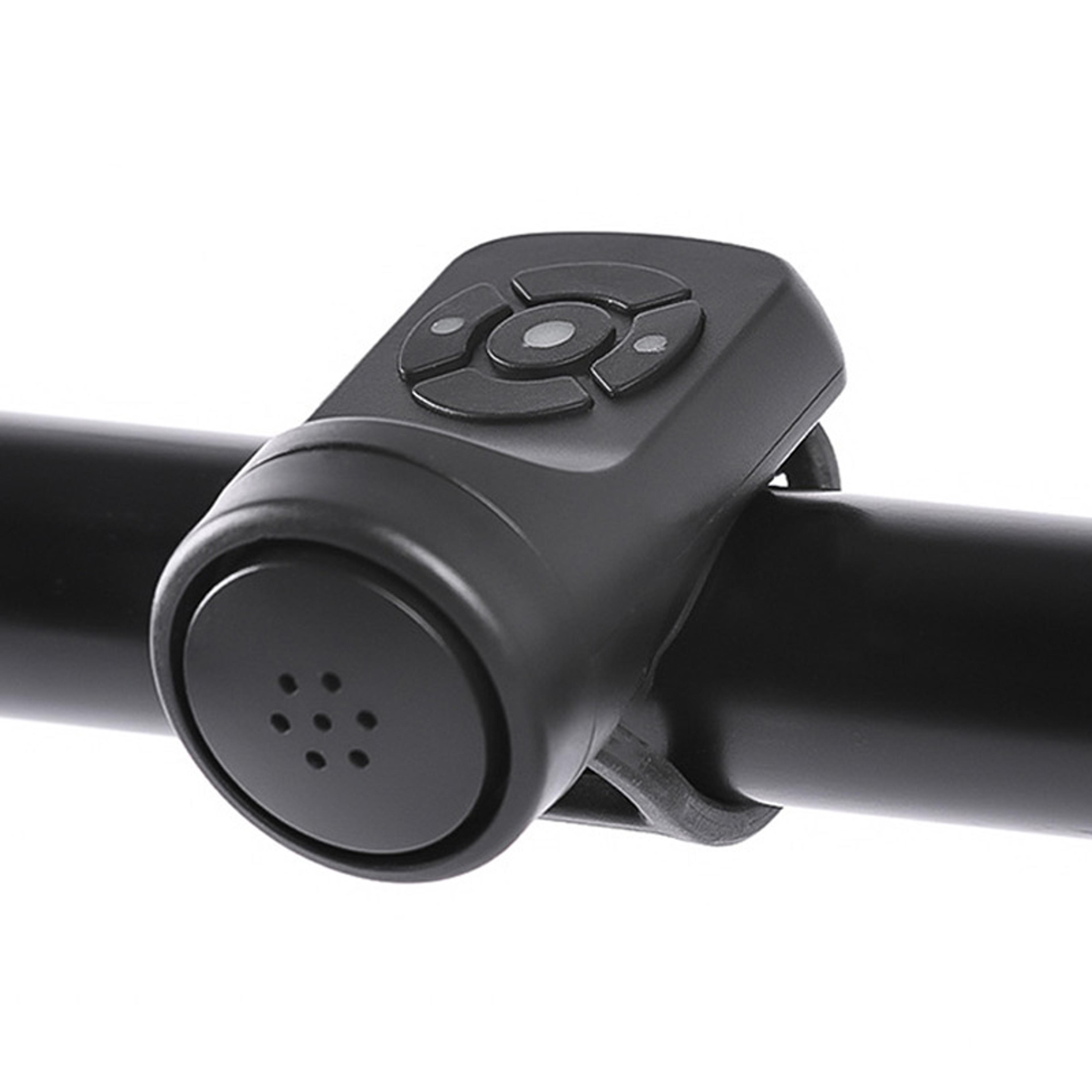 USB Rechargeable Bicycle Electric Horn Black ABS Cycling Bell Super Loud Riding Speaker Bike Safety 12