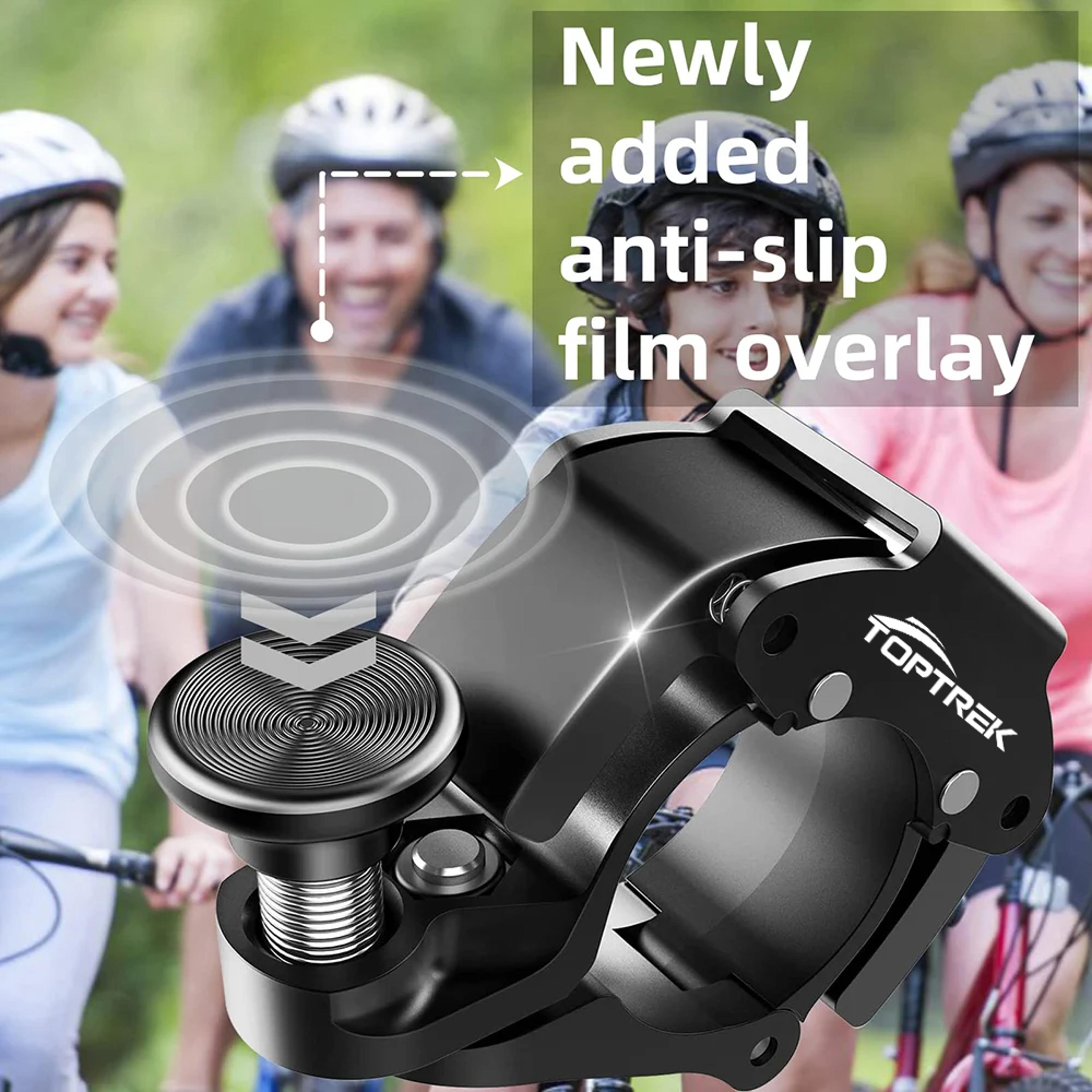 Stainless Cycling Bell Toptrek Bike Handlebar Horn Clear Sound Bicycle Safety Accessory 1