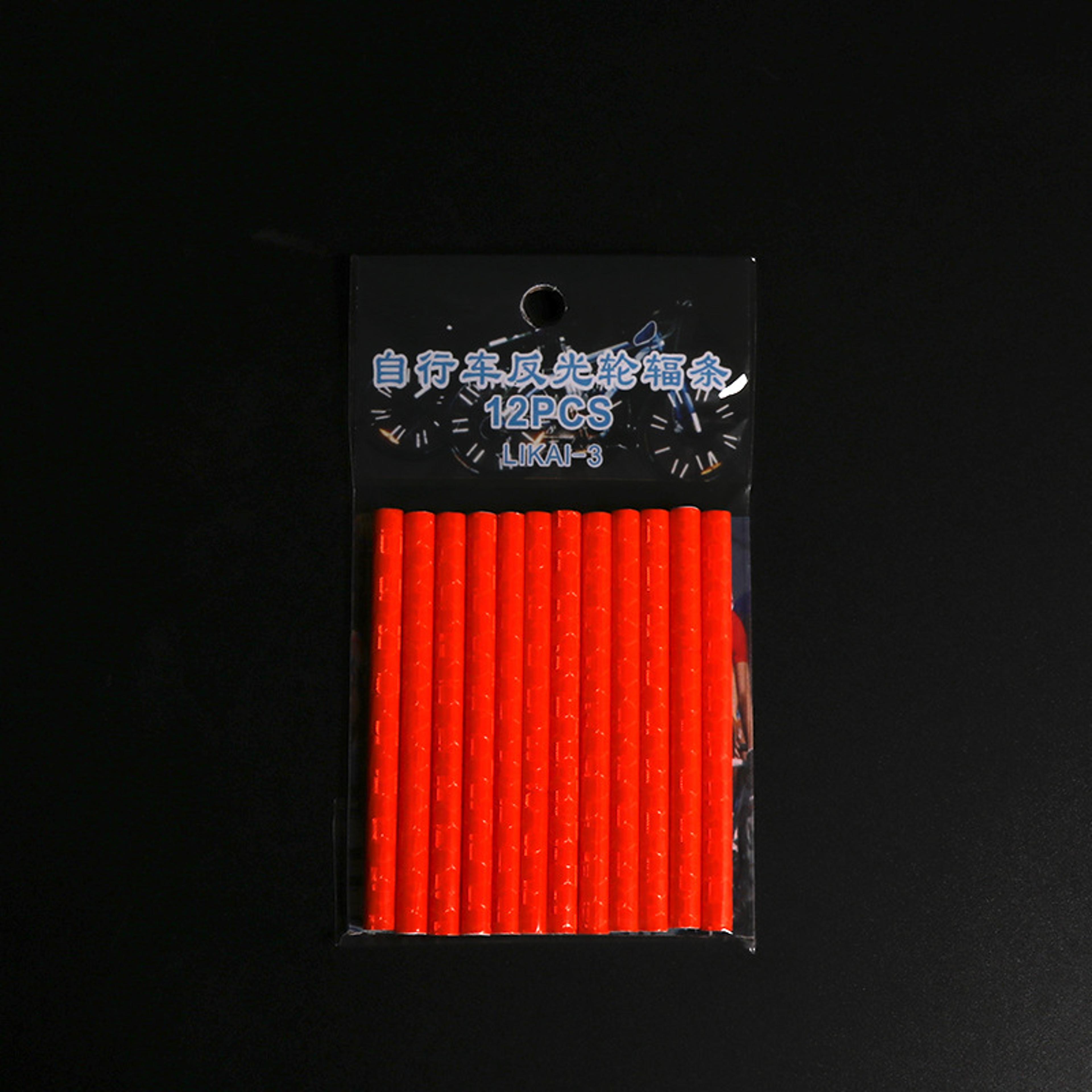 Bicycle Wheel Reflective Stickers Bag Spoke Tube Strips DIY Cycling Reflector Safety Warning Light  2
