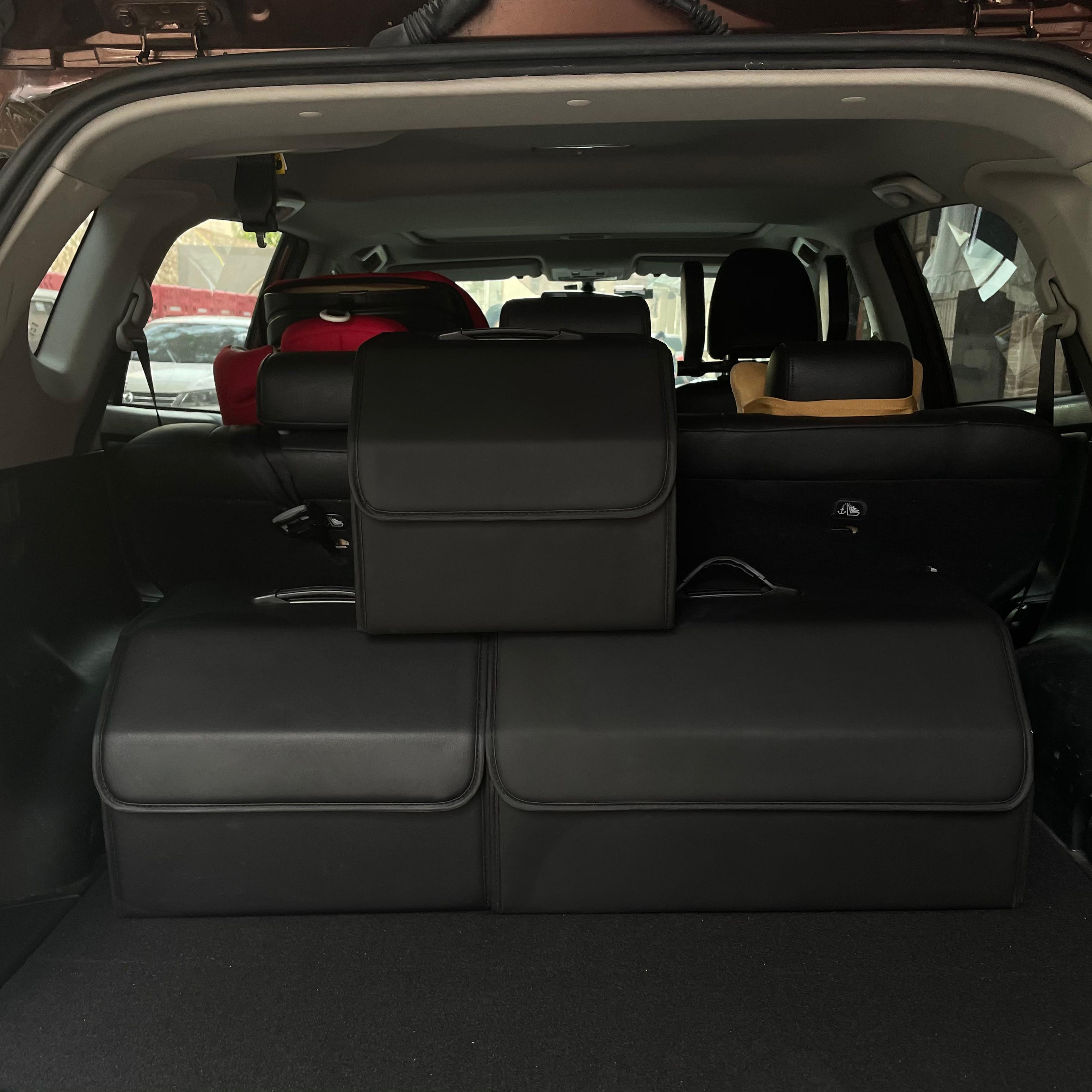 Multipurpose PU Leather Car Trunk Storage Box Collapsible Organizer For Vehicle Tidying And Auto Ac 2