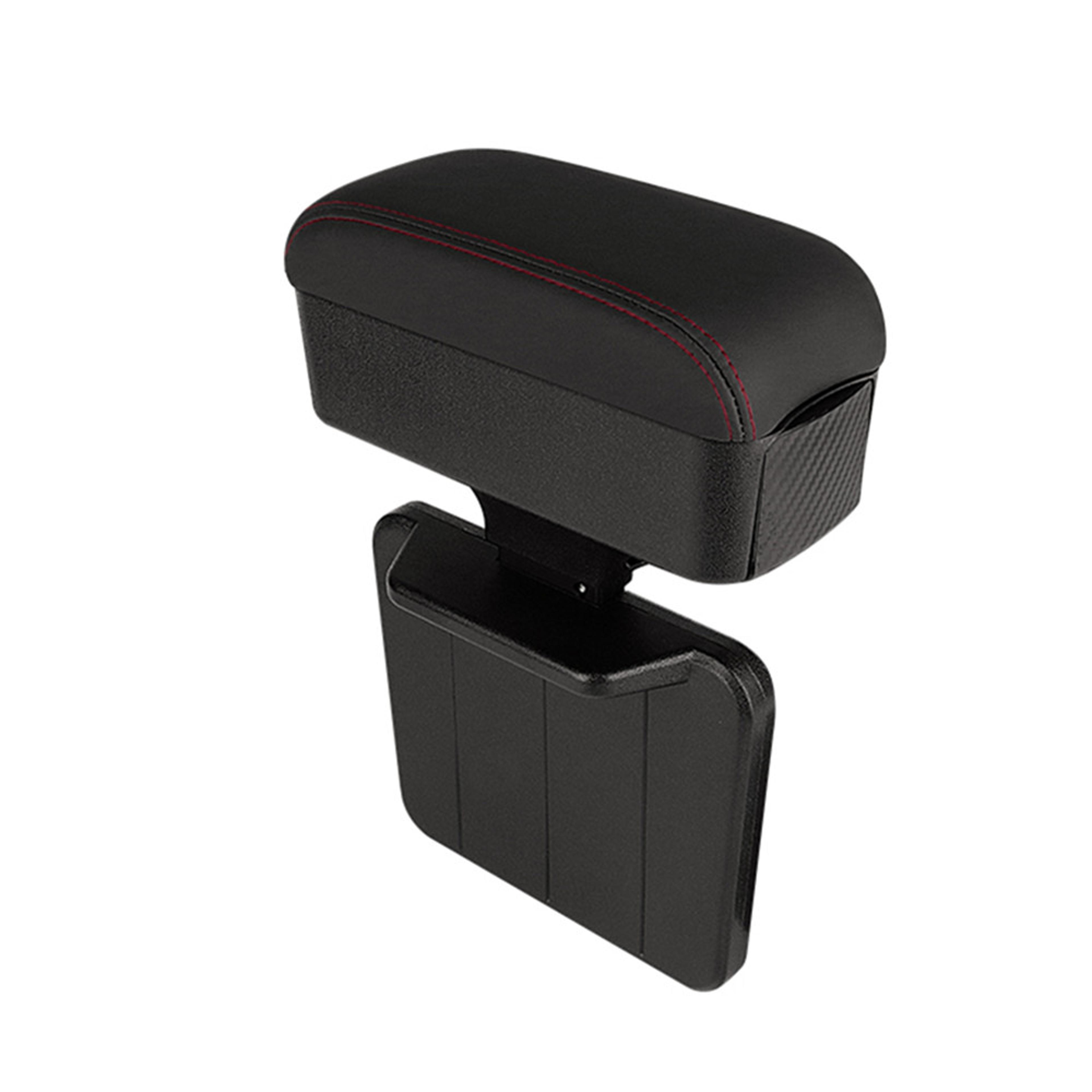 Car Center Console Gap Organizer Height Adjustable Liftable Tray Armrest Pad Elbow Support Storage  6