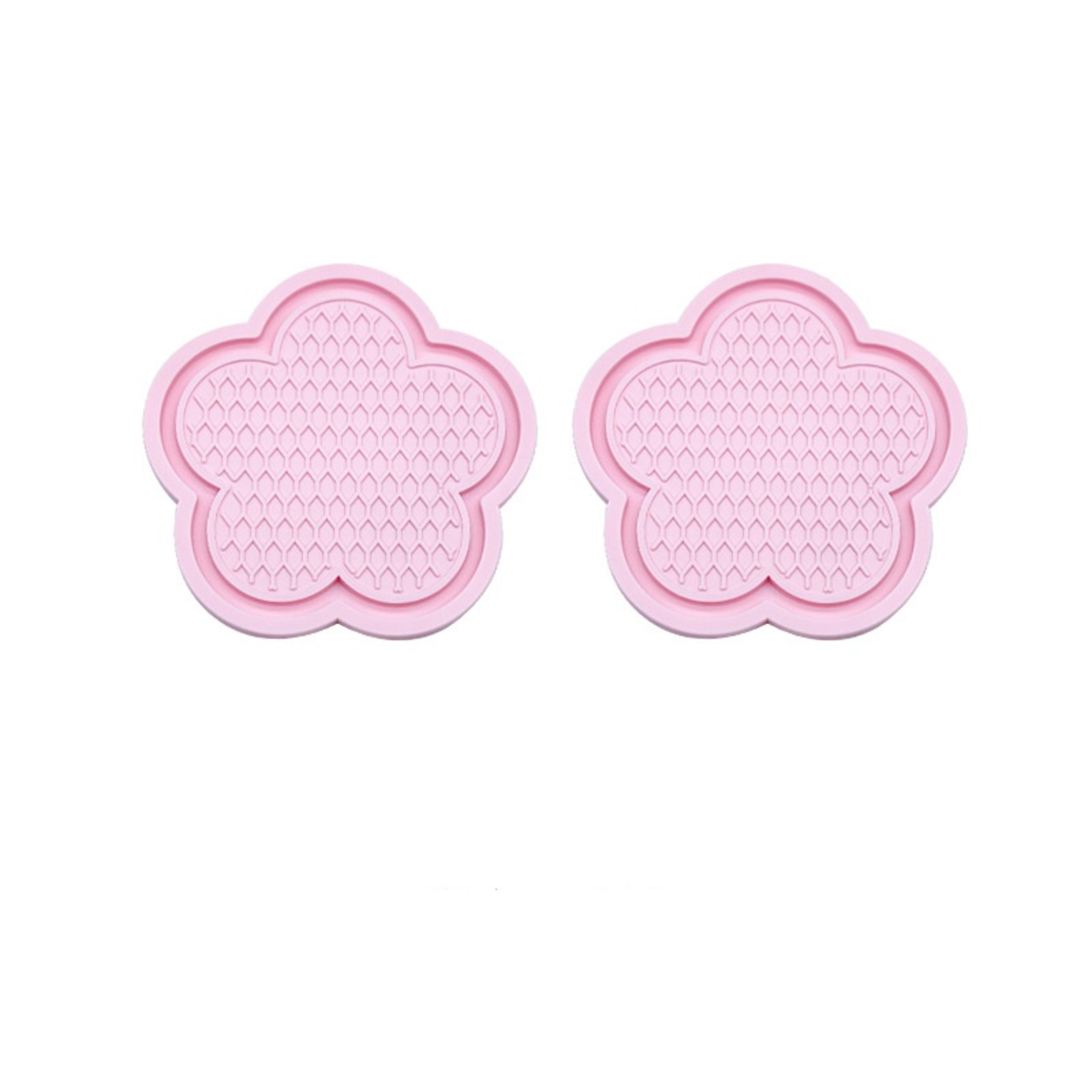Flower Shaped Car Cup Coaster Silicone Waterproof Non Slip Sift Proof Spill Saucer Car Accessories 7