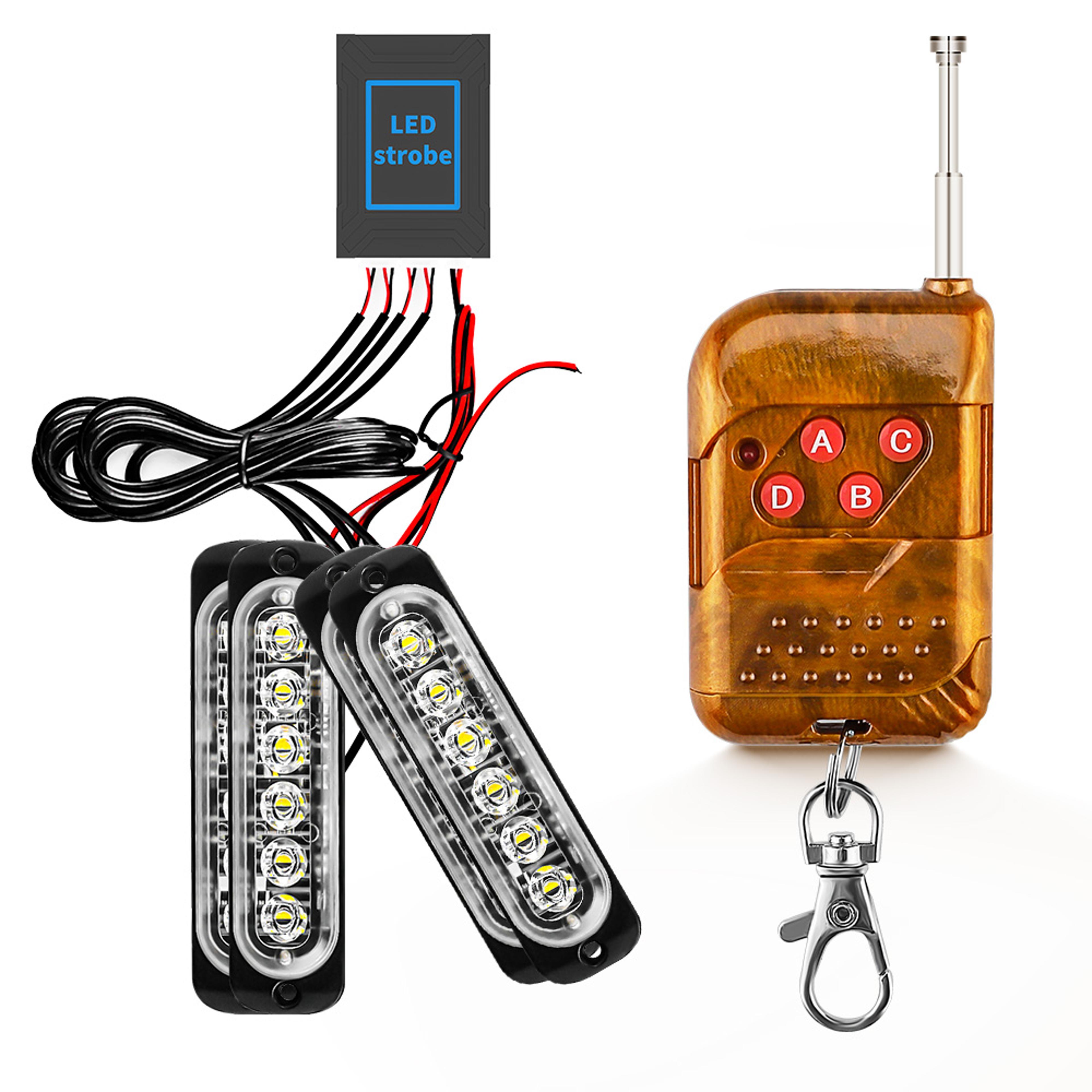 Wireless LED Car Strobe Flash Warn Emergency Light DC Truck And Trailer Modification Accessory 2