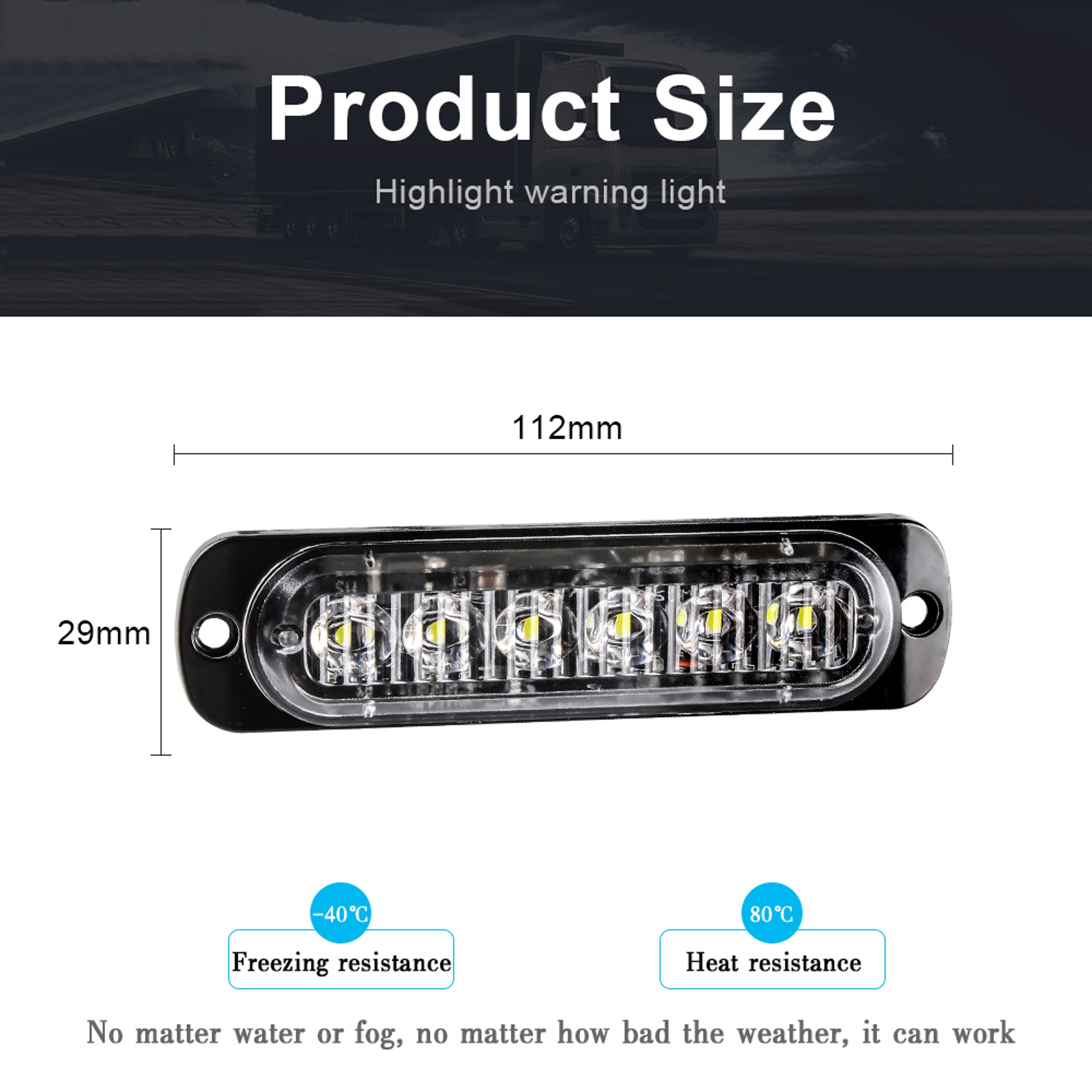 Car Emergency LED Strobe Light Truck Flashing Grille Lights Police Warn Light LED Strobe Bar 5