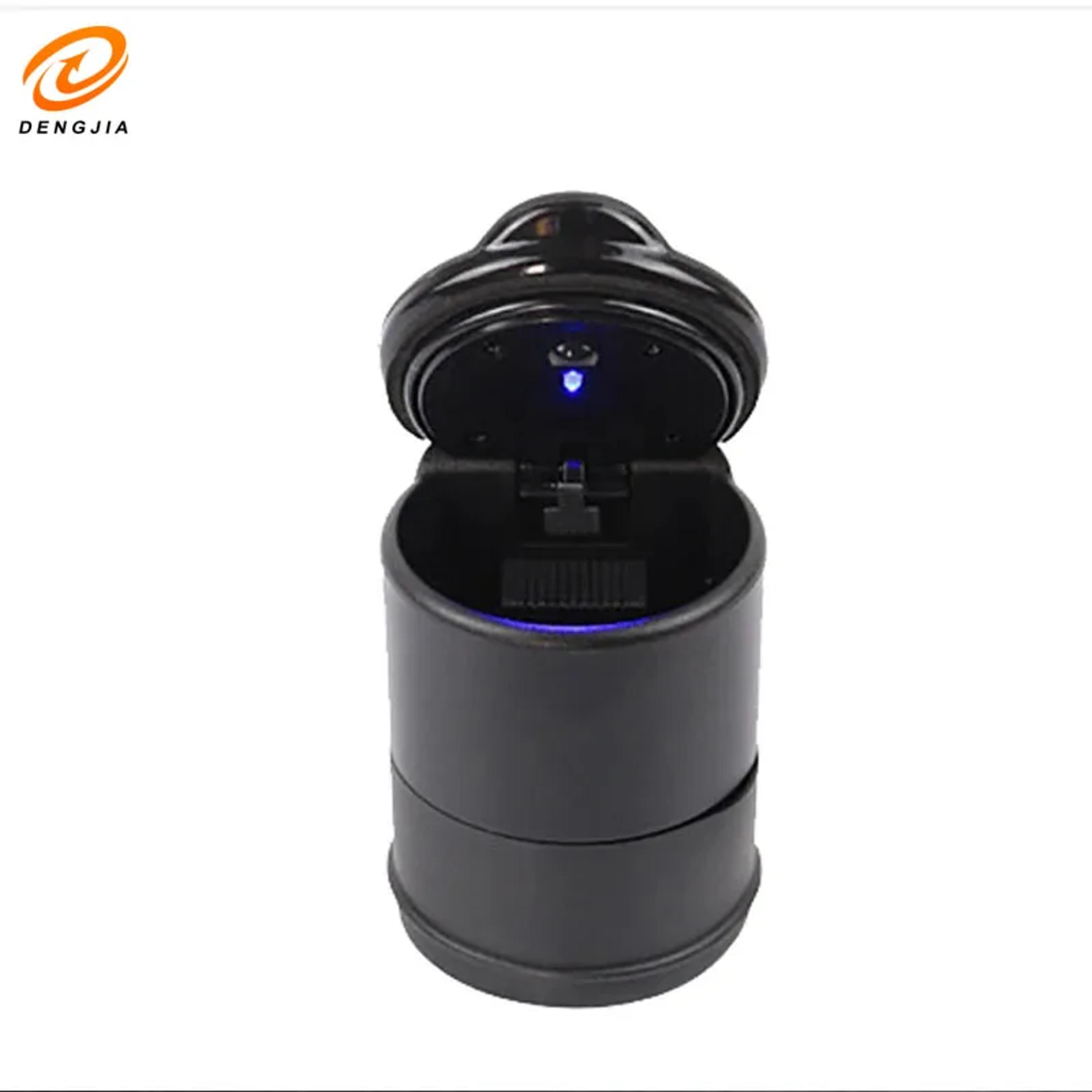 Portable Car Ashtray With LED Light High Temperature Resistant Car Stall Ashtray With Cover Creativ 3