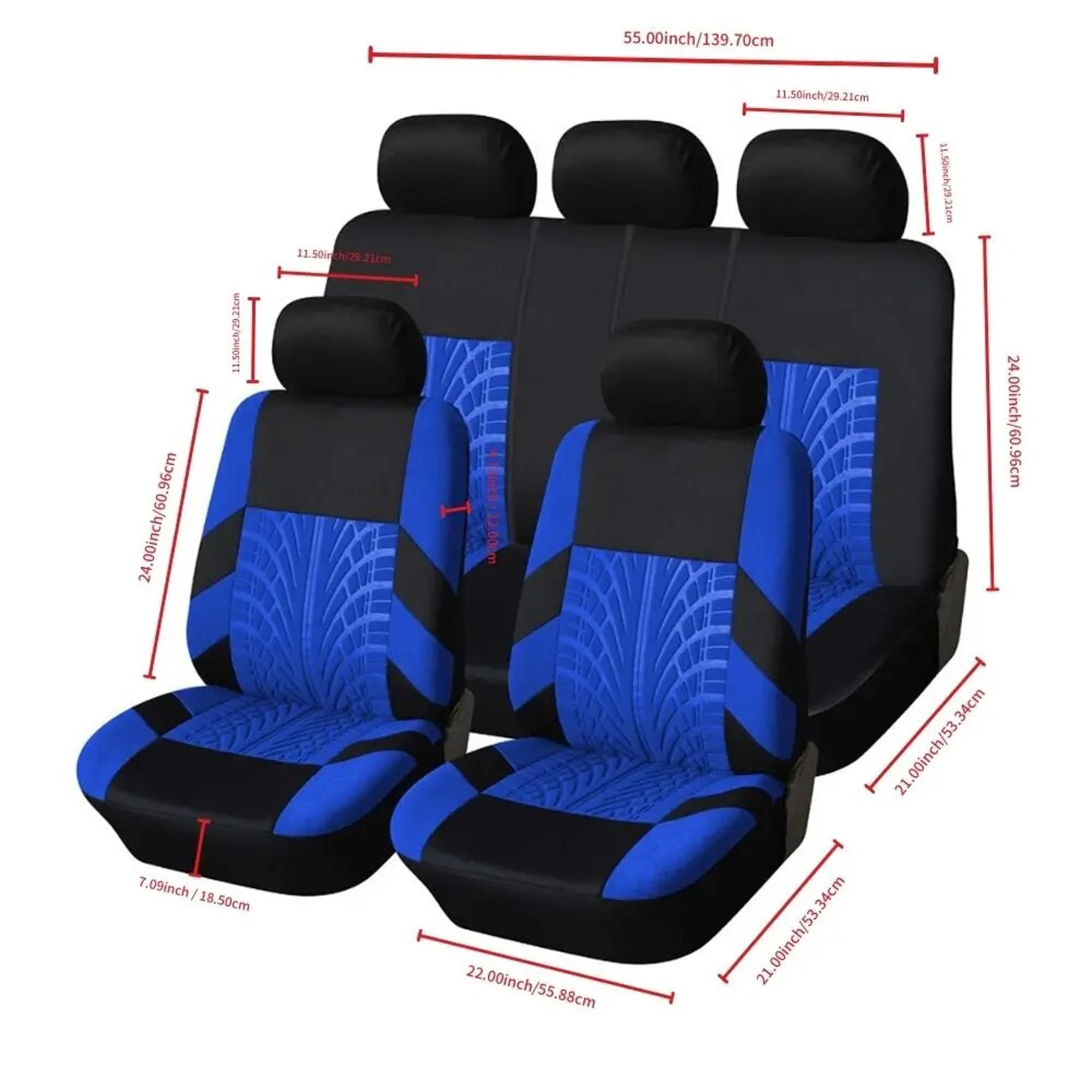Universal Car Seat Covers Full Set Front Split Rear SUV Sedan Van Cloth Automotive Interior Covers 3