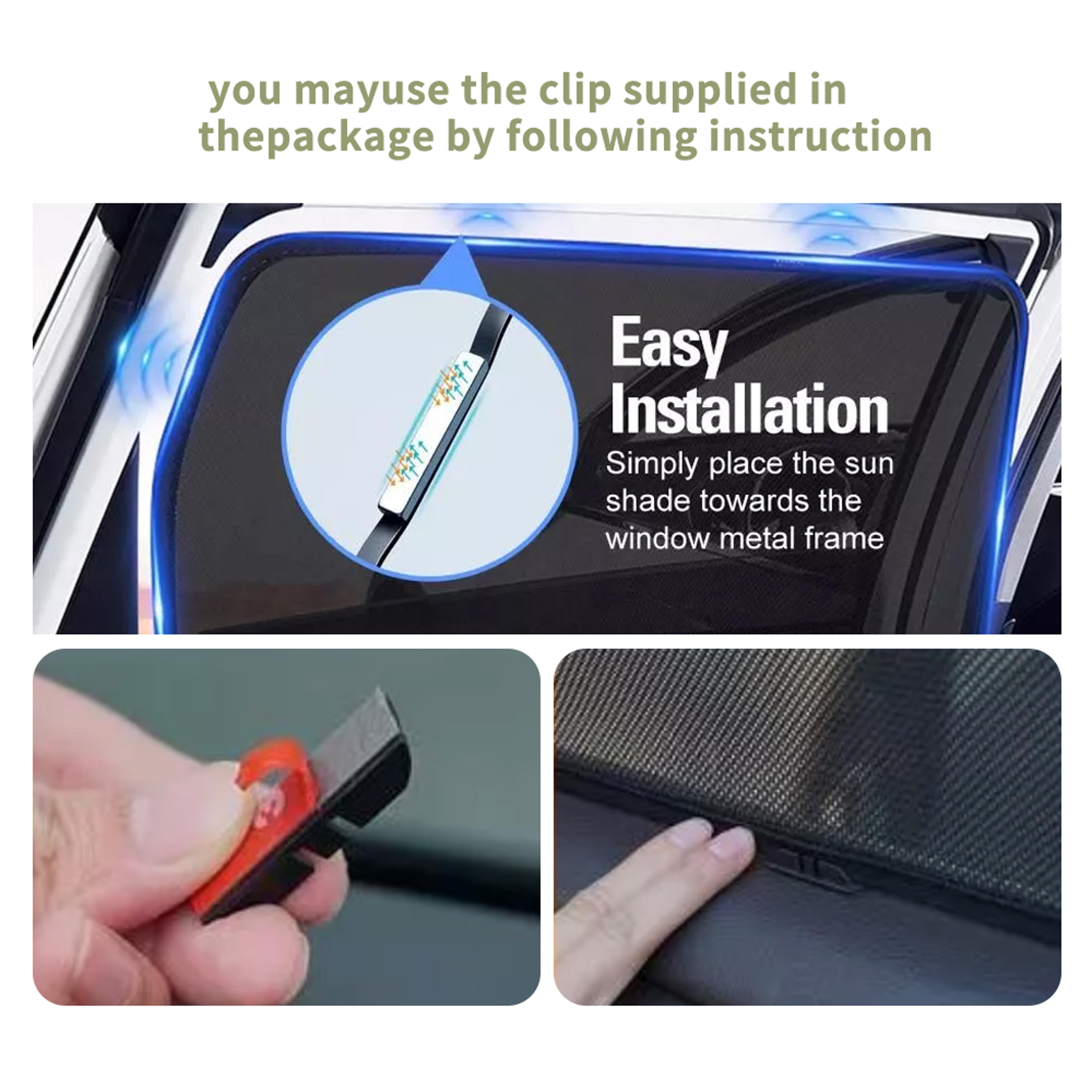 Kia Sportage Snap On Car Sunshade Anti UV Window And Windshield Sun Shade 3