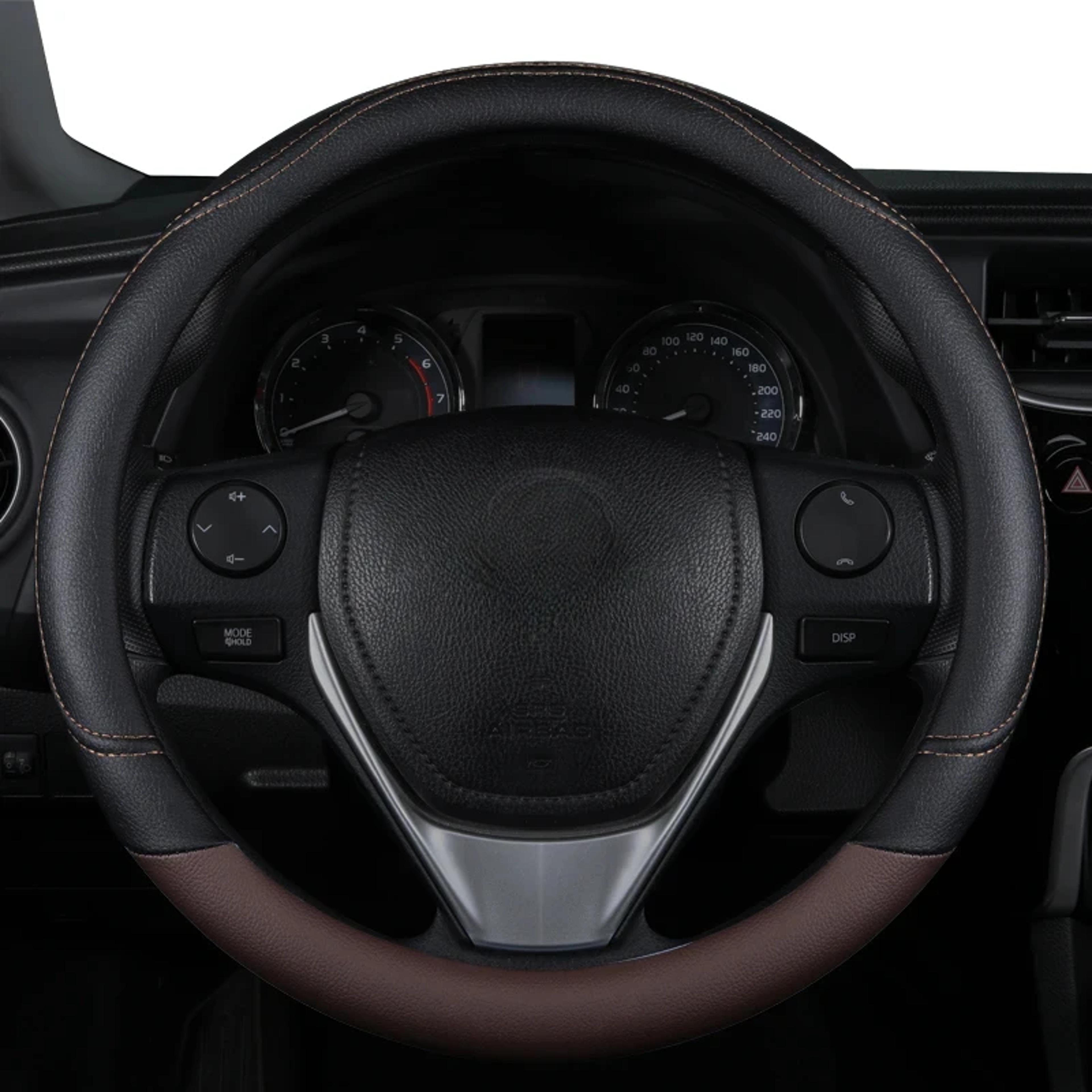 Universal PU Leather Steering Wheel Cover Anti Slip Car Wheel Cover For All Seasons 3