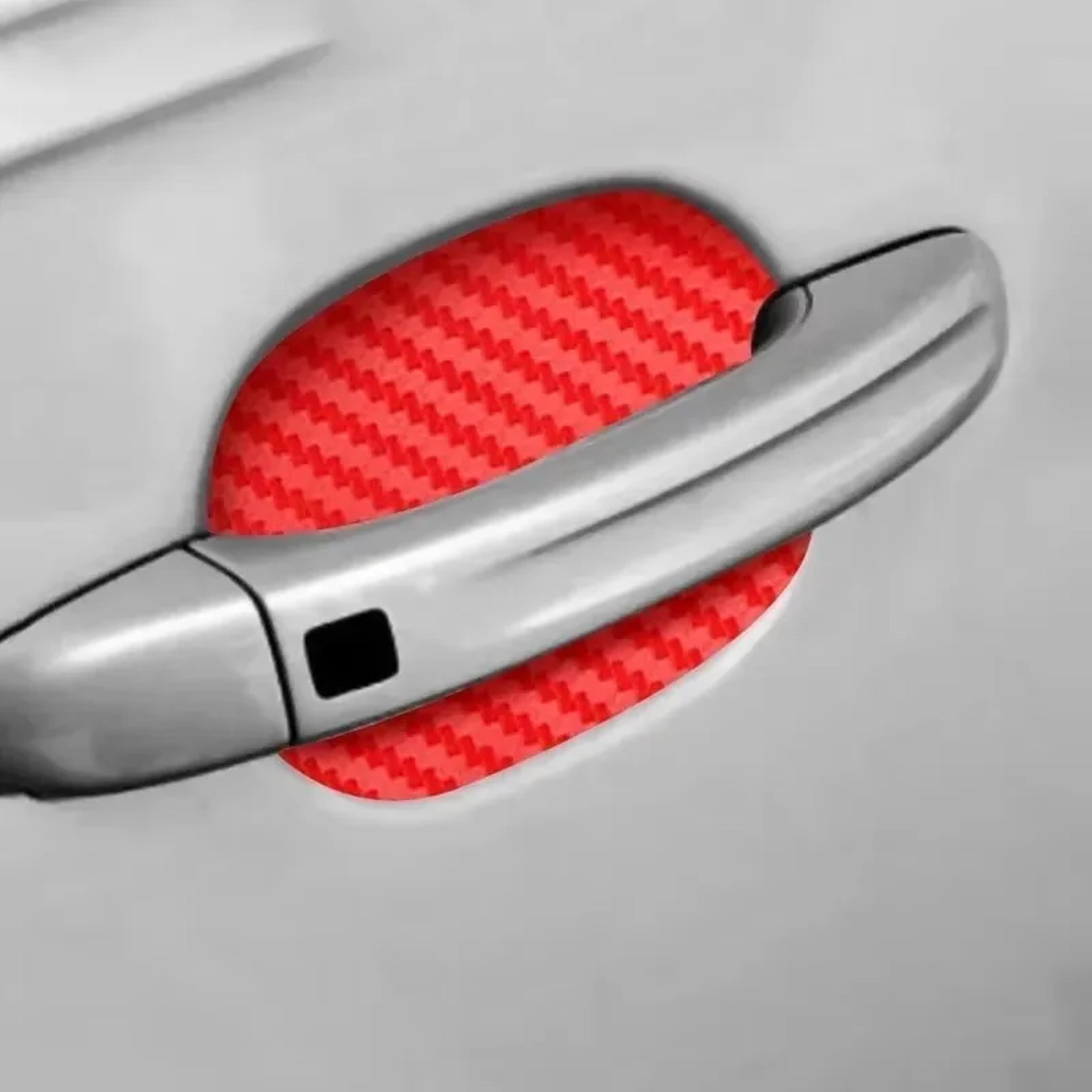 Carbon Fiber Car Door Handle Protector Scratch Resistant Protection Film Stickers 0
