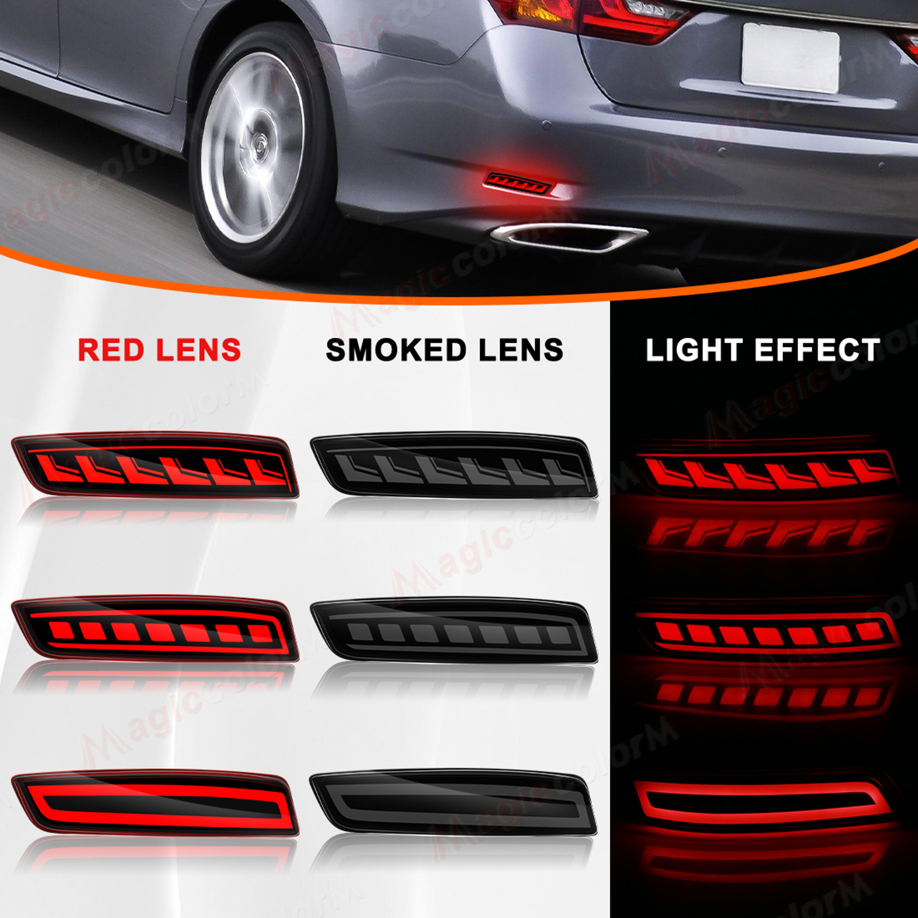 LED Bumper Reflector Lights With Dynamic Turn Signal For Toyota Corolla Altis  Lexus 1