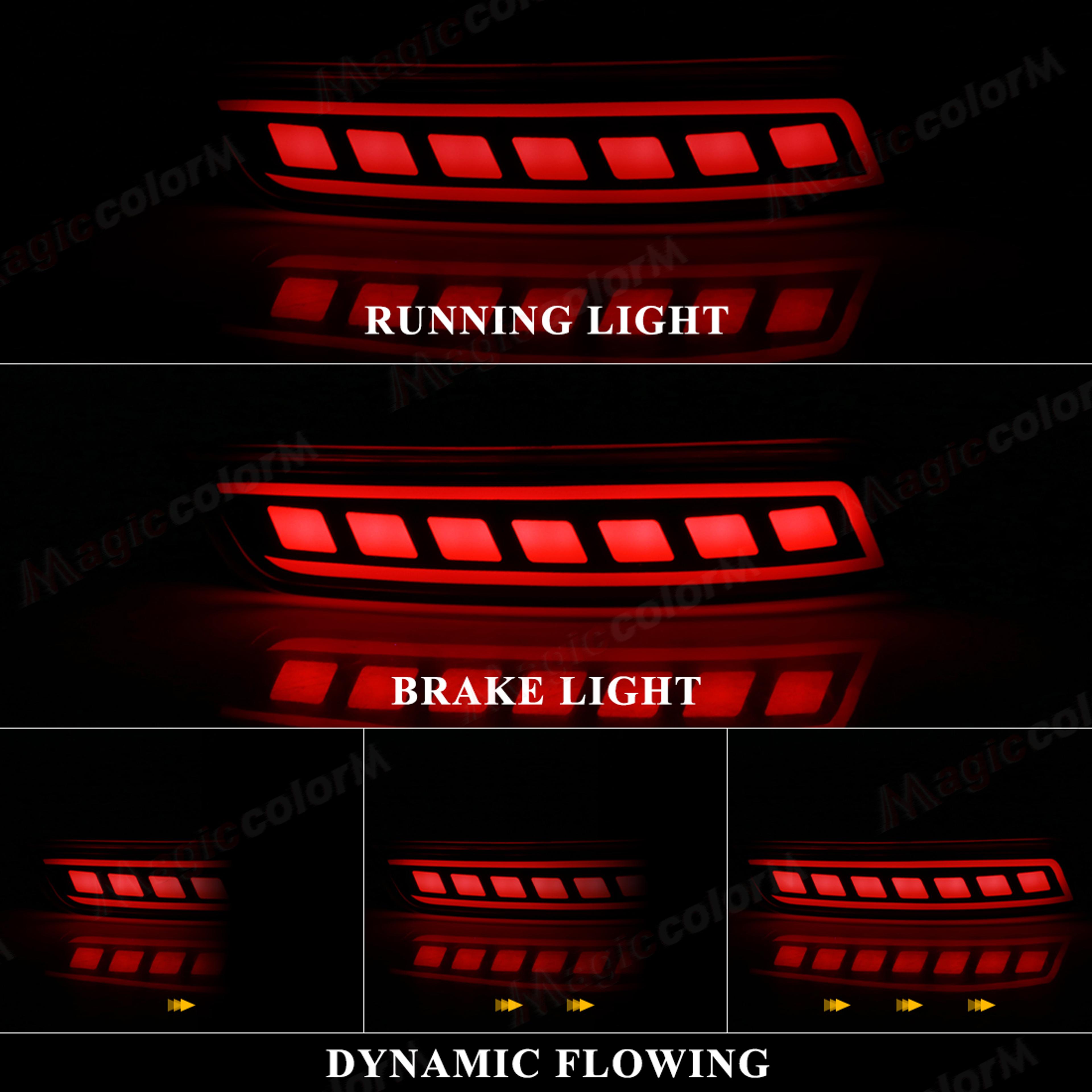 LED Bumper Reflector Lights With Dynamic Turn Signal For Toyota Corolla Altis  Lexus 7