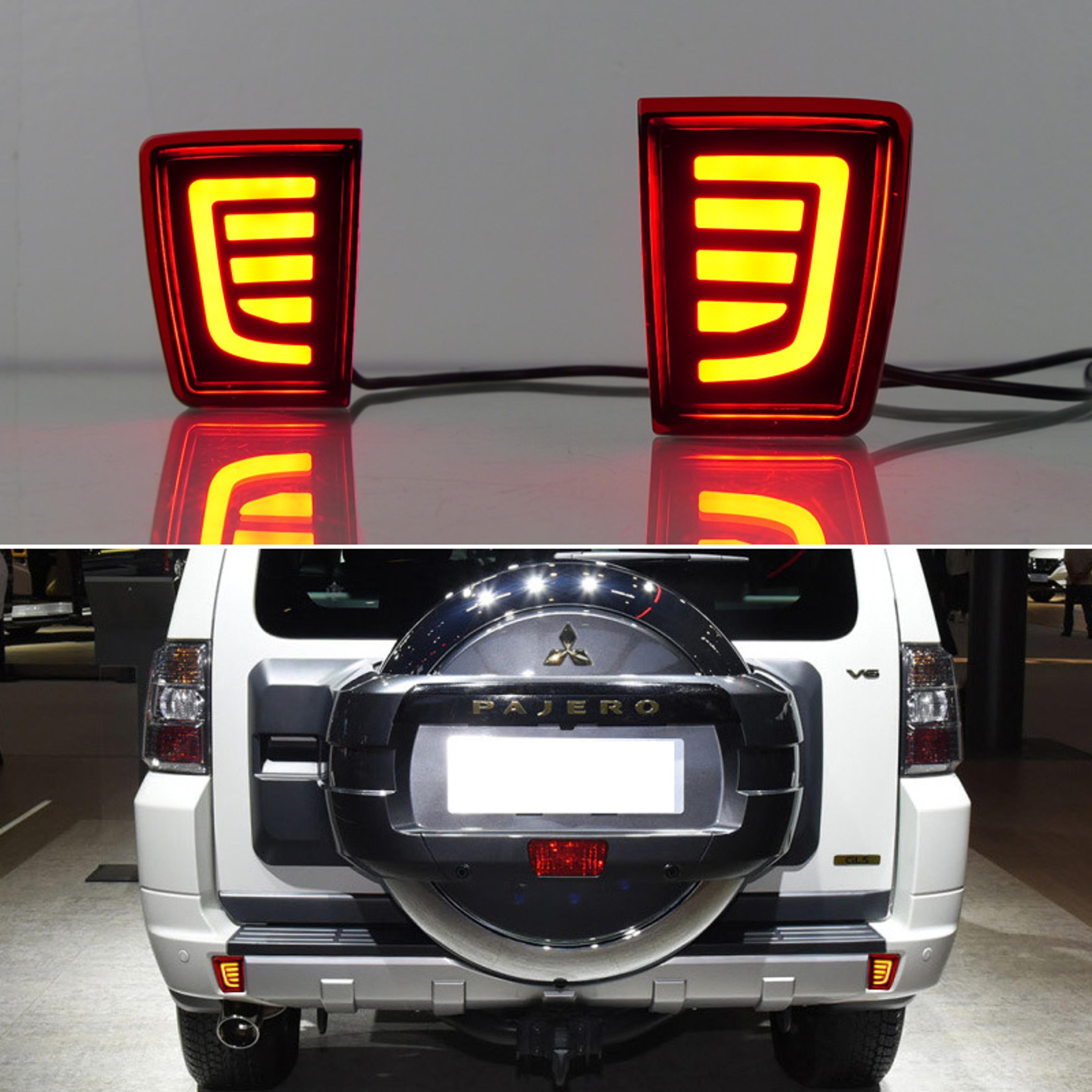 Mitsubishi Pajero LED Rear Bumper Light Brake Turn Signal Reflector 2