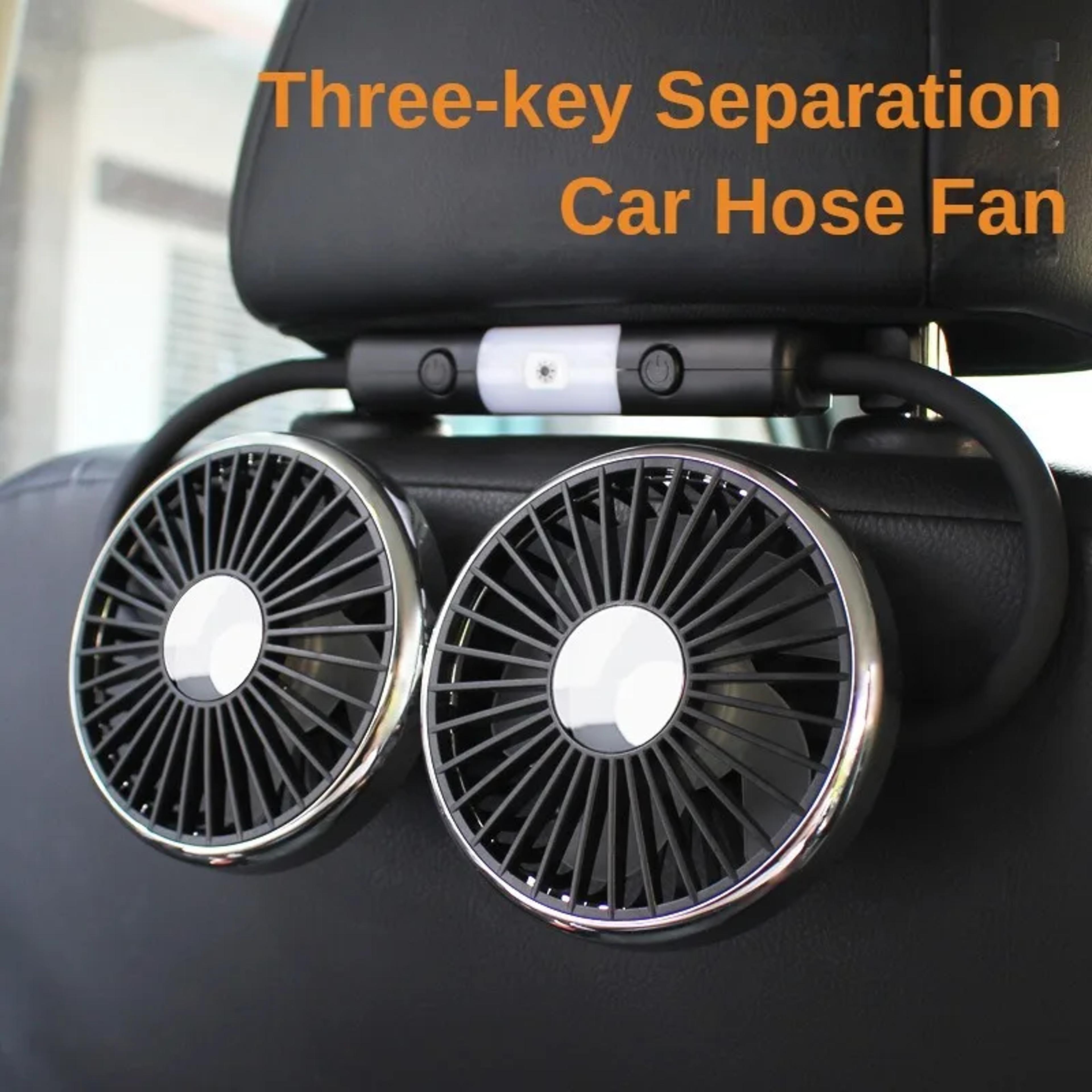 Rotating Dual Head USB Car Back Seat Fan With Speed Cooling For Cars And SUVs 3