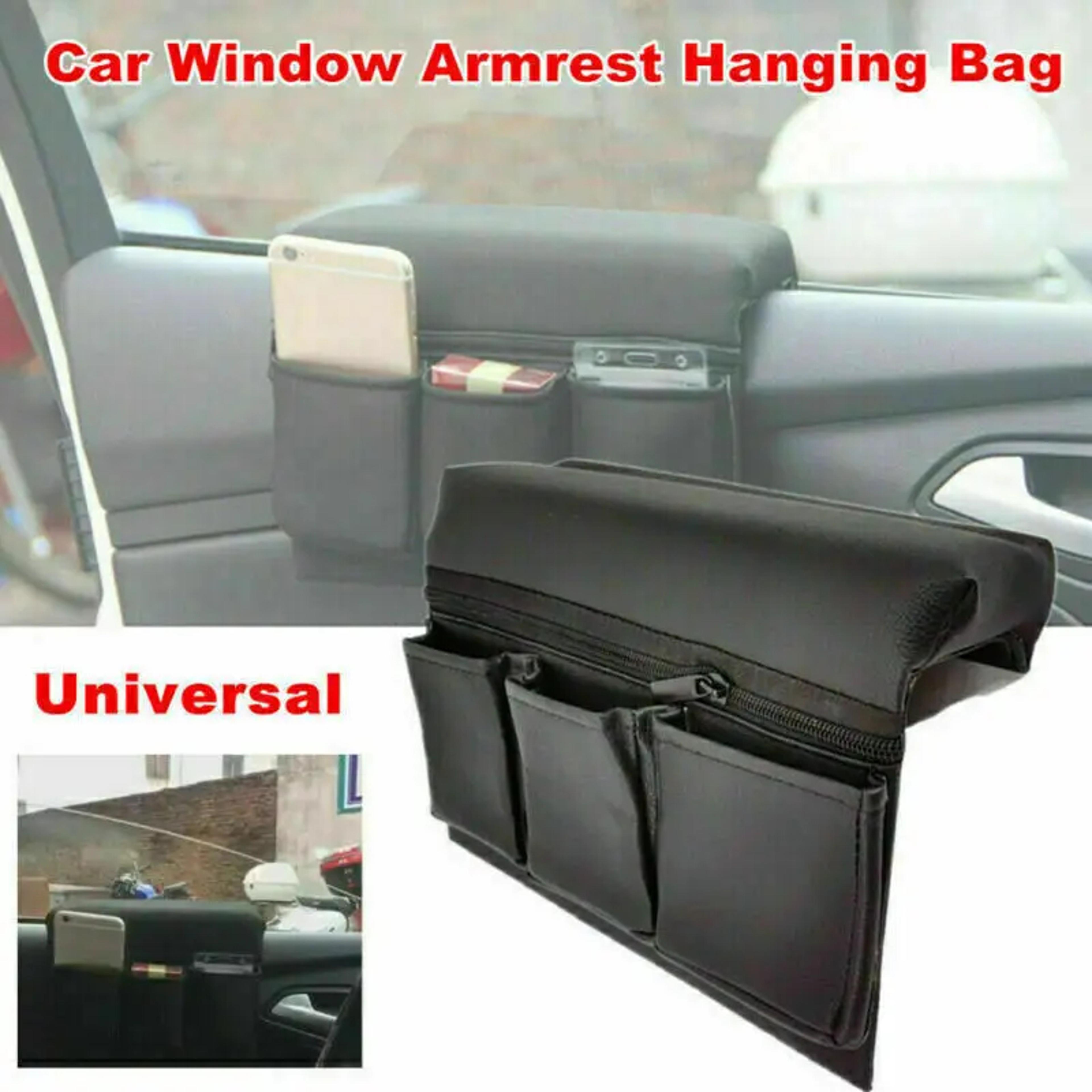 Universal Car Storage Organizer Hanging Pocket Phone Holder For Window Armrest And Trunk 3