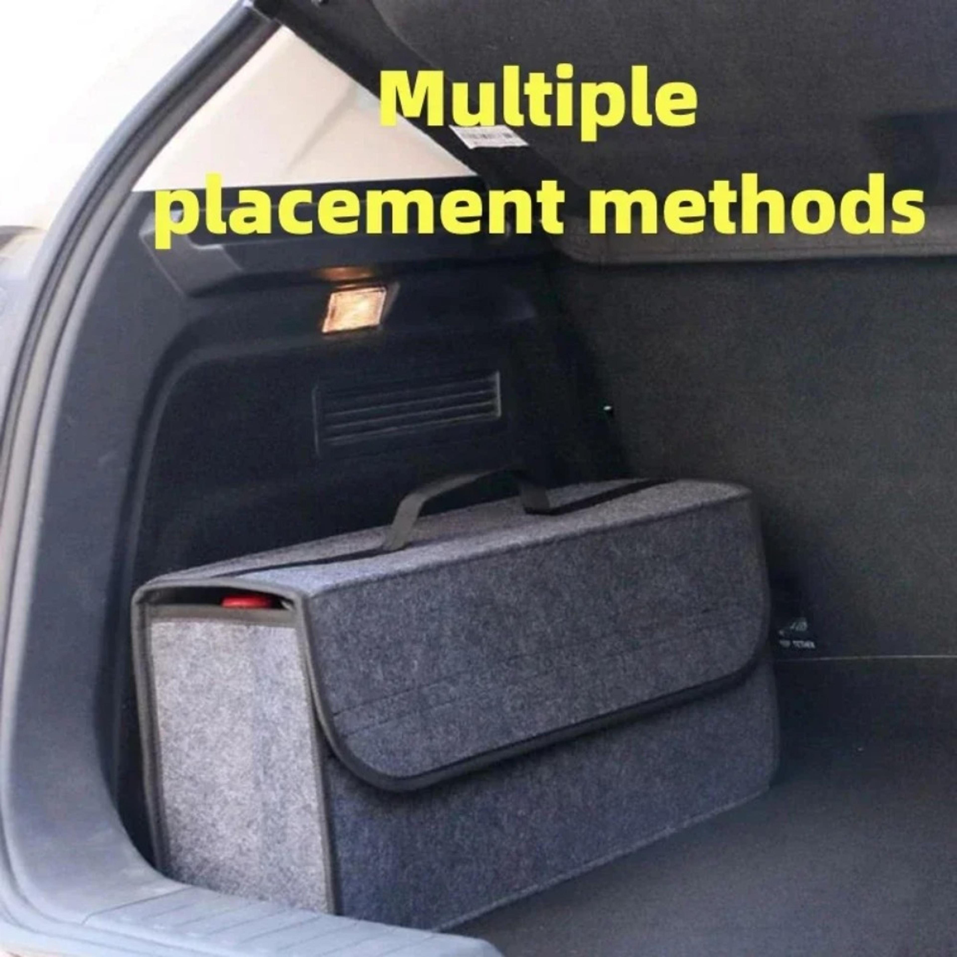 Large Car Trunk Organizer Foldable Car Boot Storage Organizer With Anti Slip Compartments 3