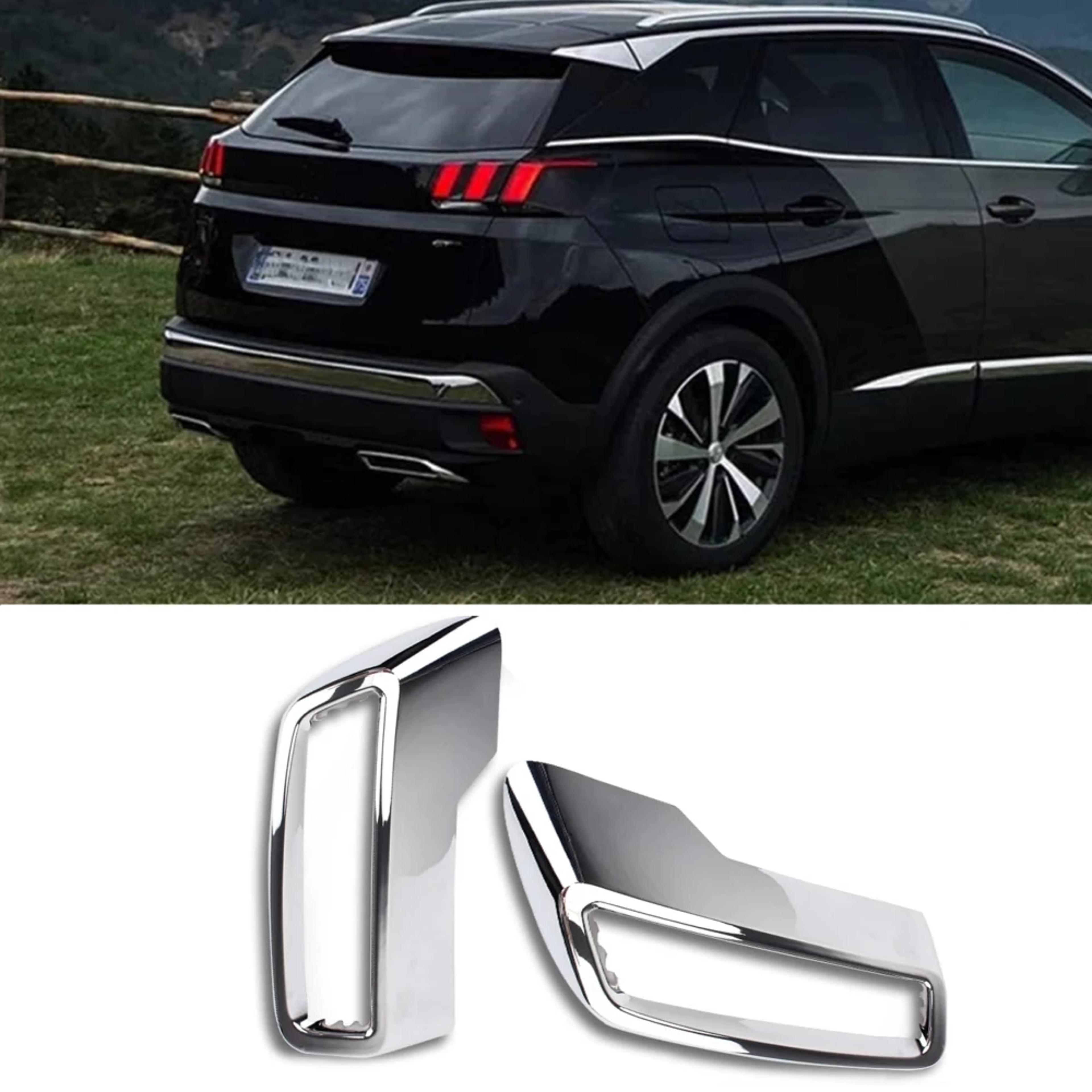 Chrome Exhaust Tip Cover Trim For Citroen Aircross Rear Pipe 2
