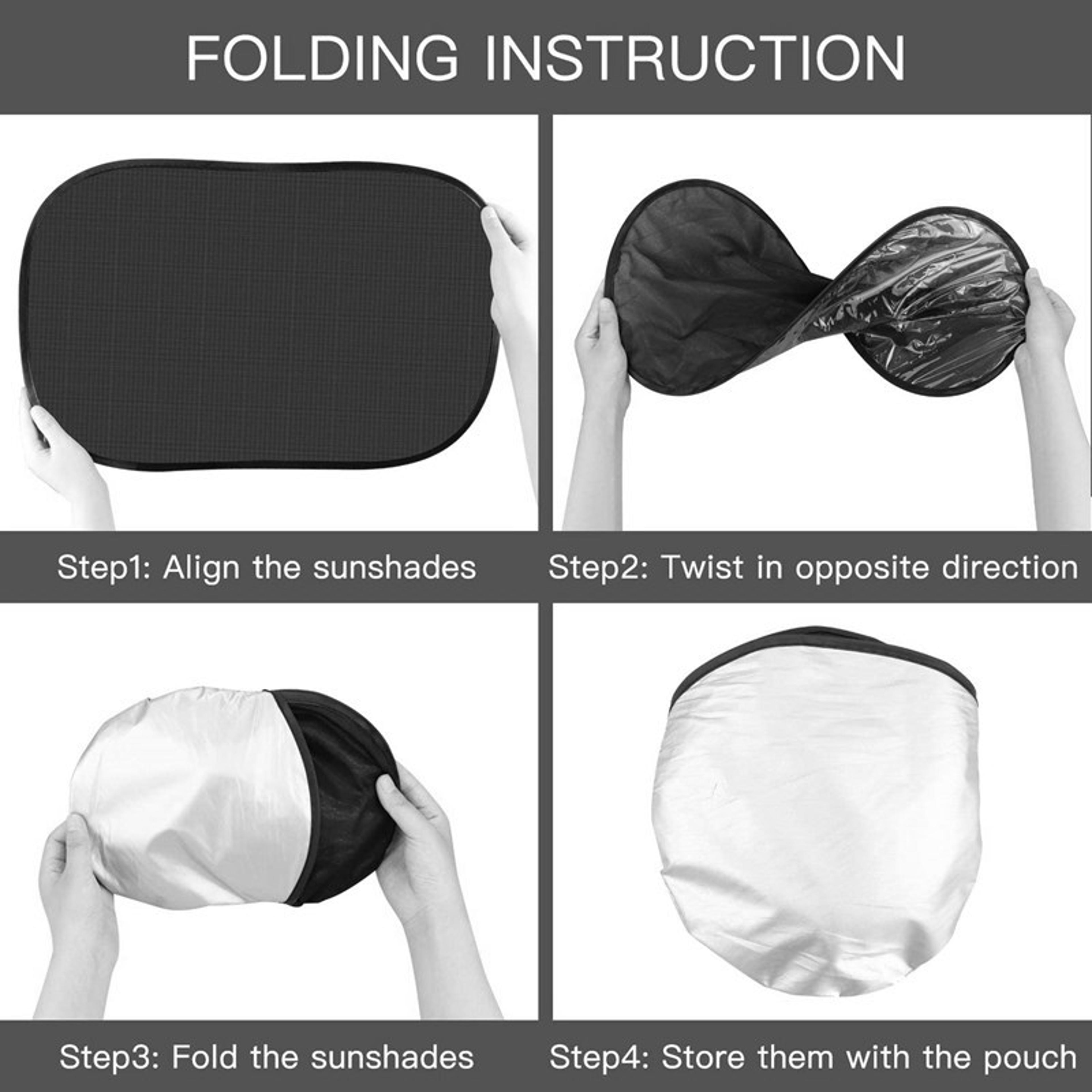 Folding Car Side Window Sun Shade Mesh UV Protection Curtains 5