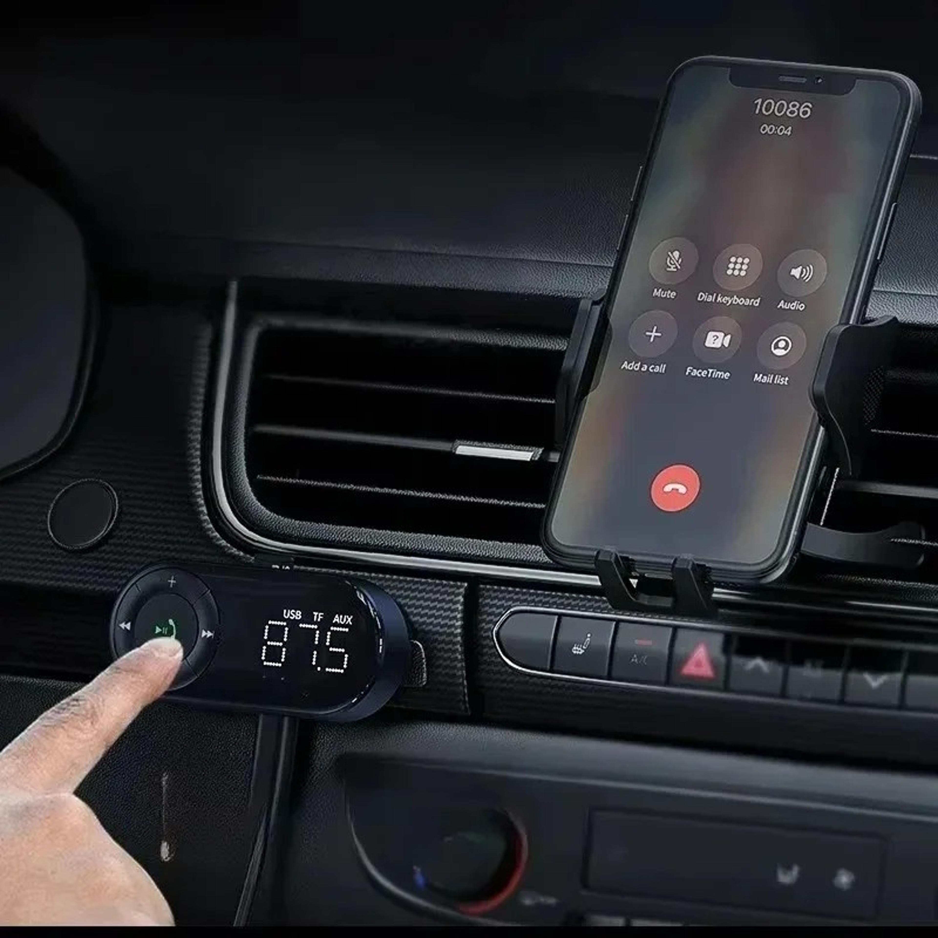 Car Bluetooth FM Transmitter Receiver With Bluetooth Hands Free Music Adapter 5