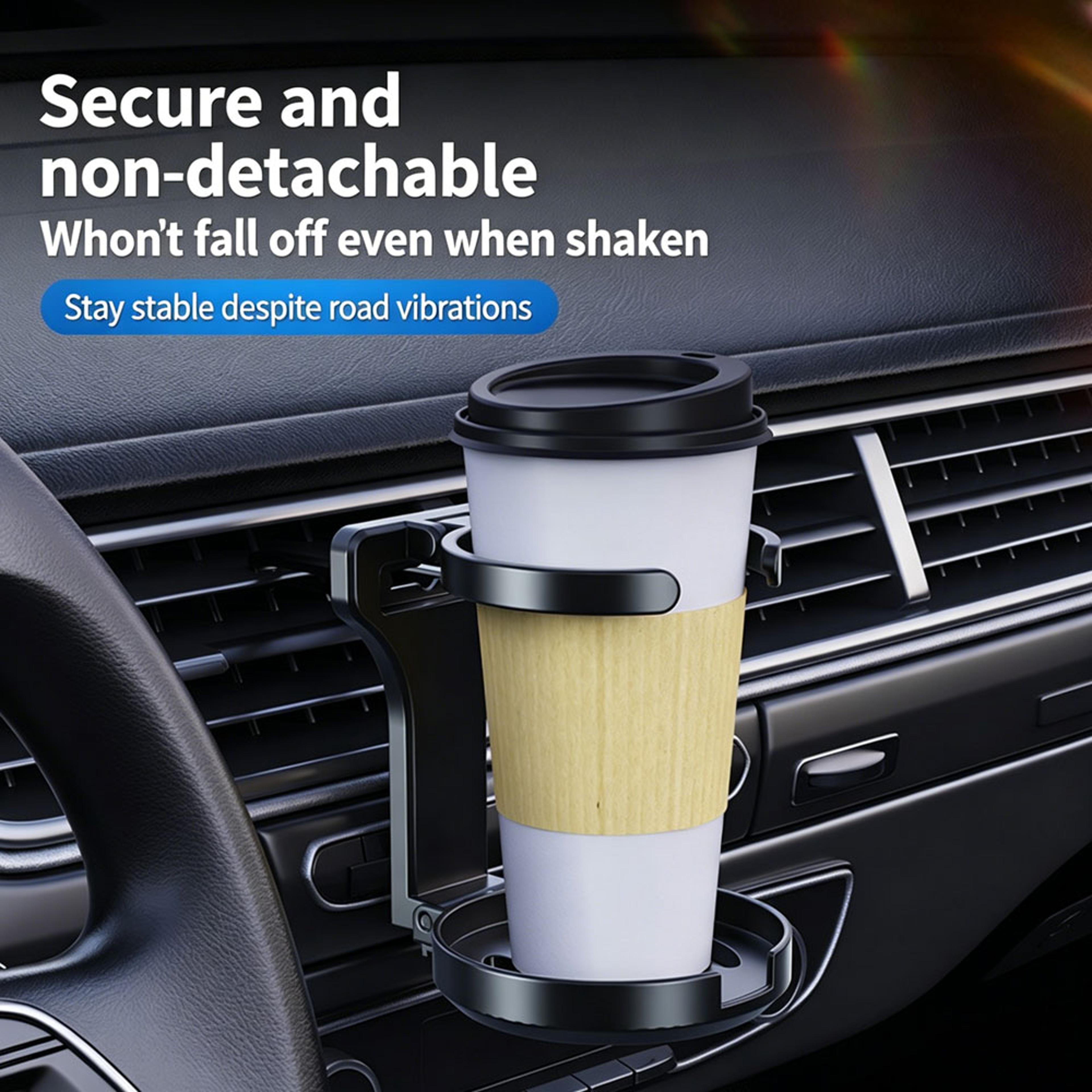 Adjustable Car Vent Cup Holder For Bottles  Cans With Secure Sponge Grip 1