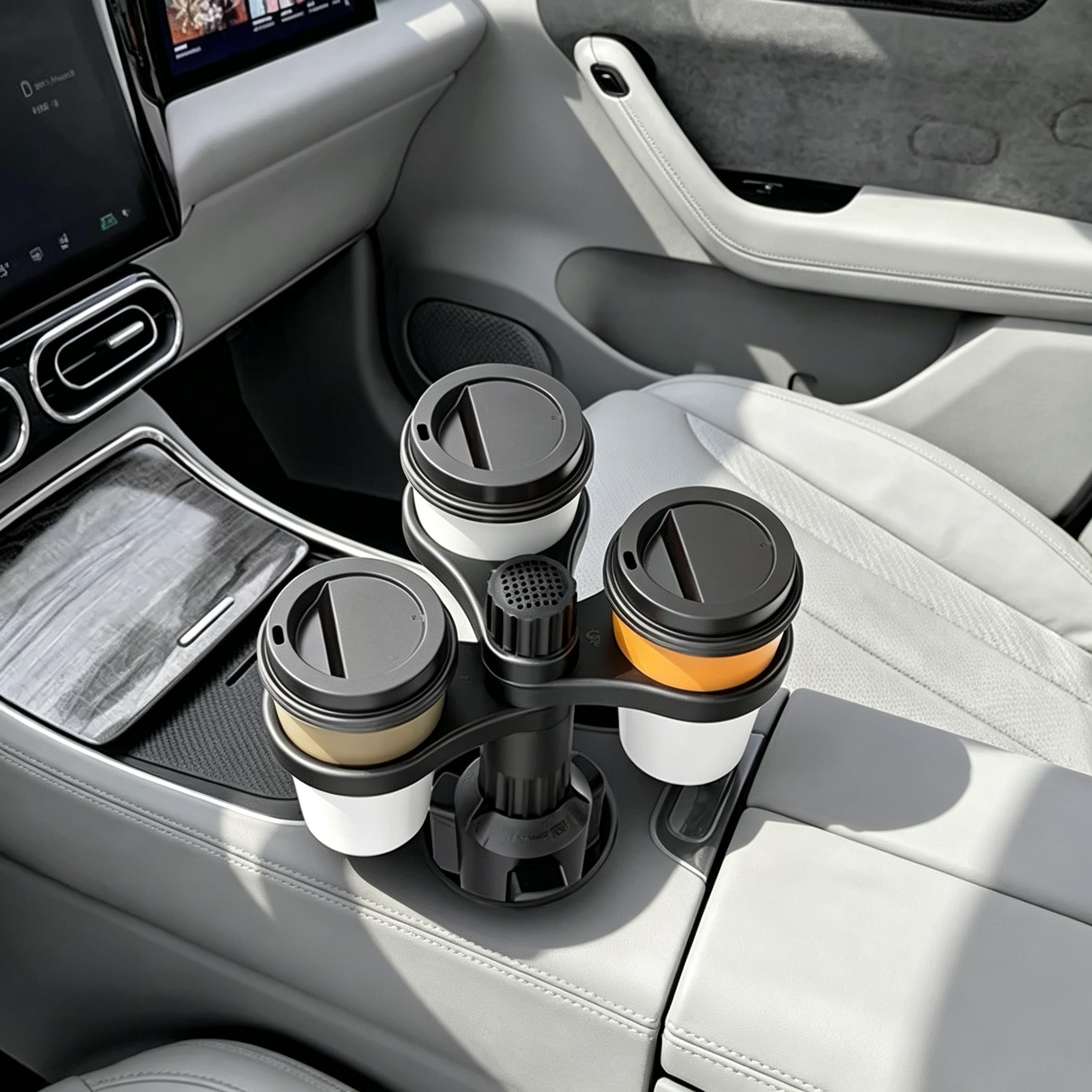 Rotating Car Cup Holder Expander Adjustable Cup Holder Adapter For Bottles  Drinks 4