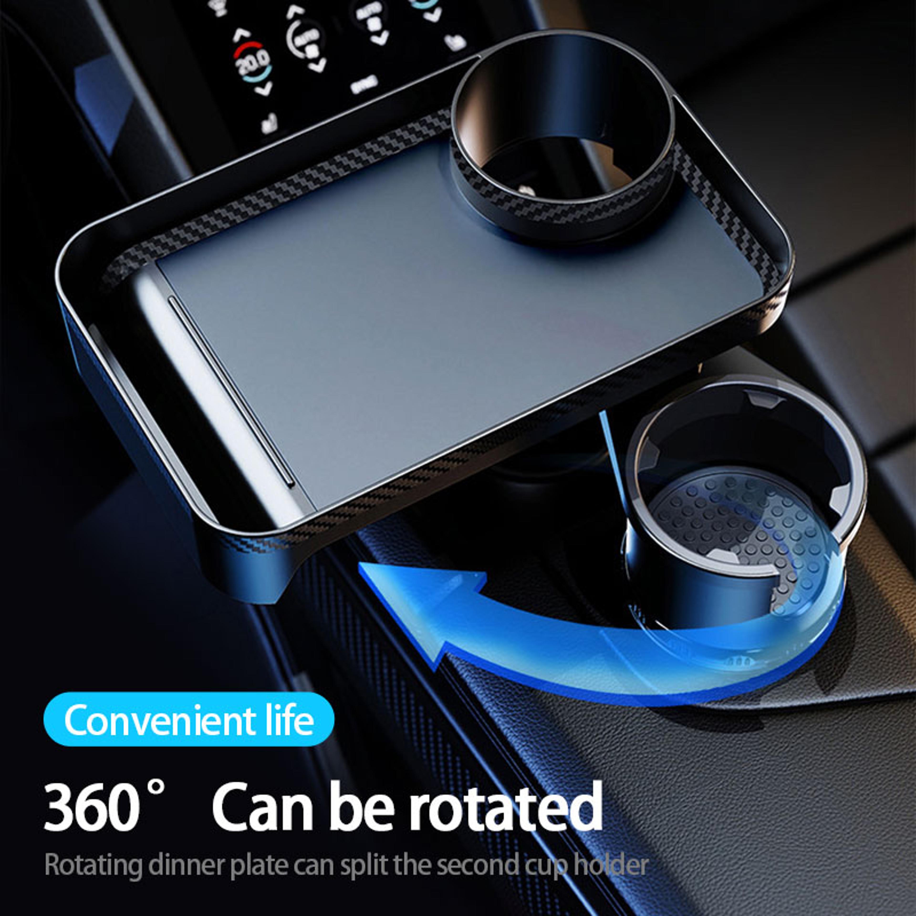 Car Cup Holder Expander With Adjustable Food Tray  Drink Holder 4