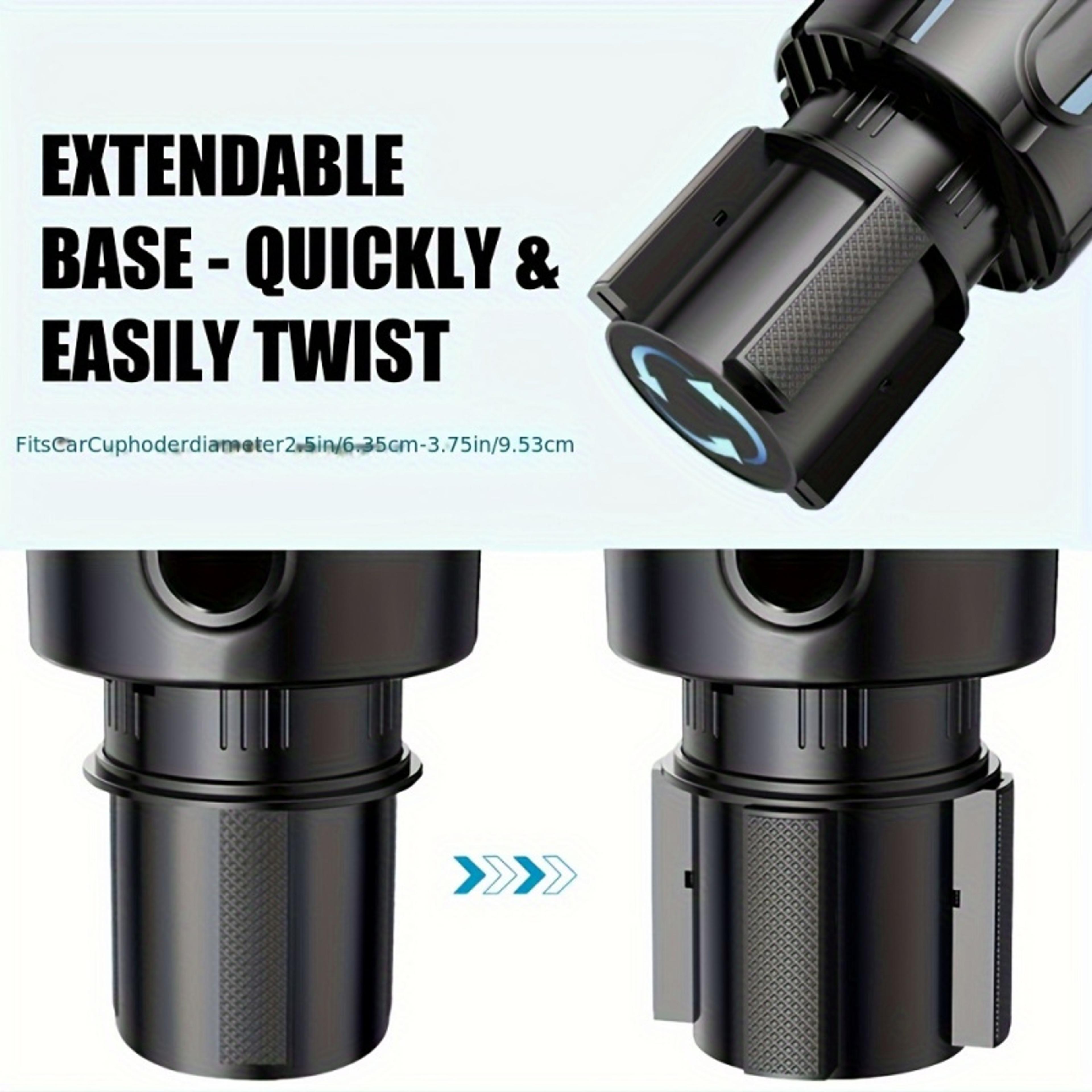 Universal Car Cup Holder Extender With Adjustable Base For Large Bottles Cups  Tumblers 4