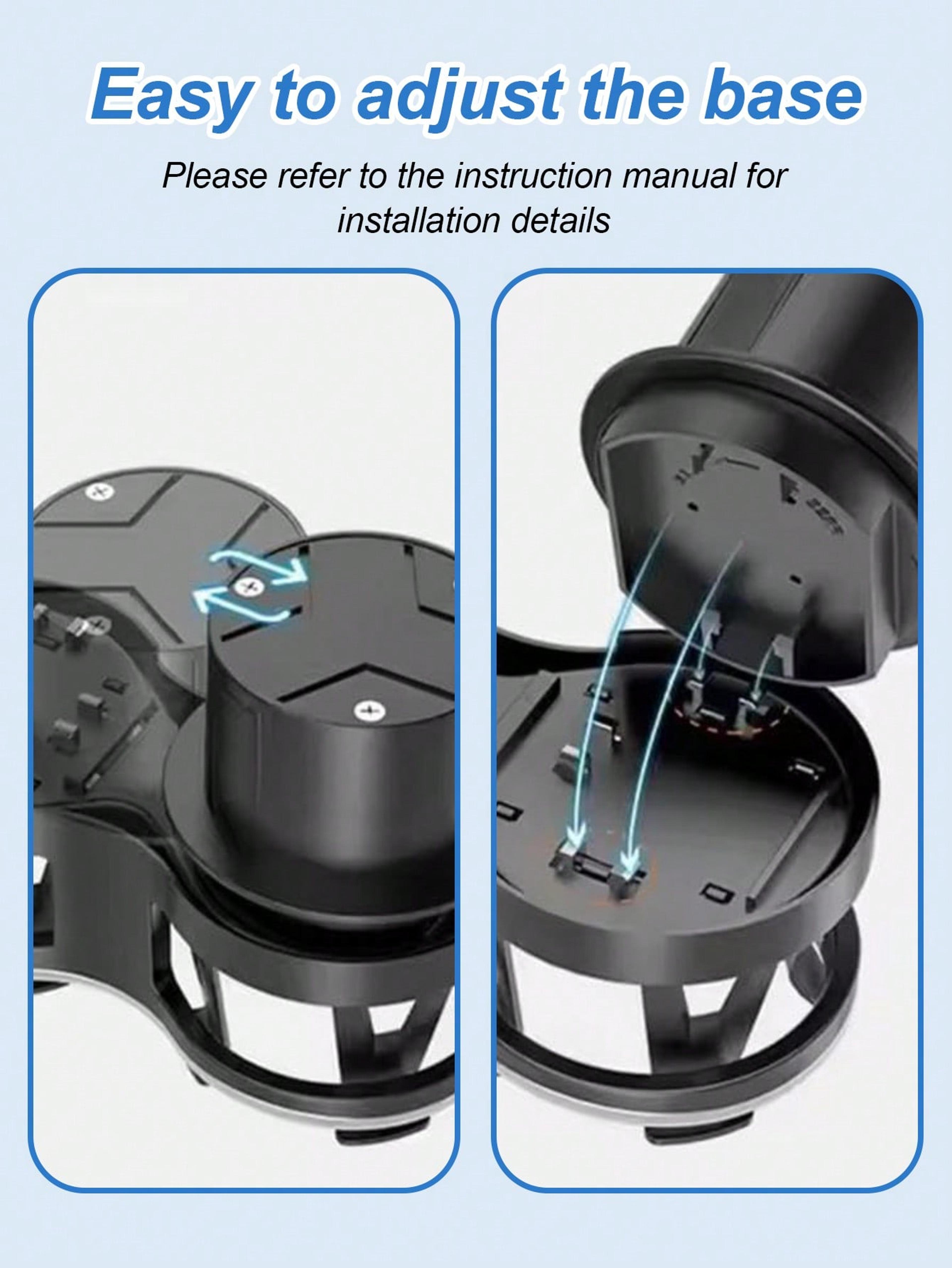 Universal Car Cup Holder Extender With Dual Cup Design And Adjustable Clamp For Cars Trucks  SUVs 2