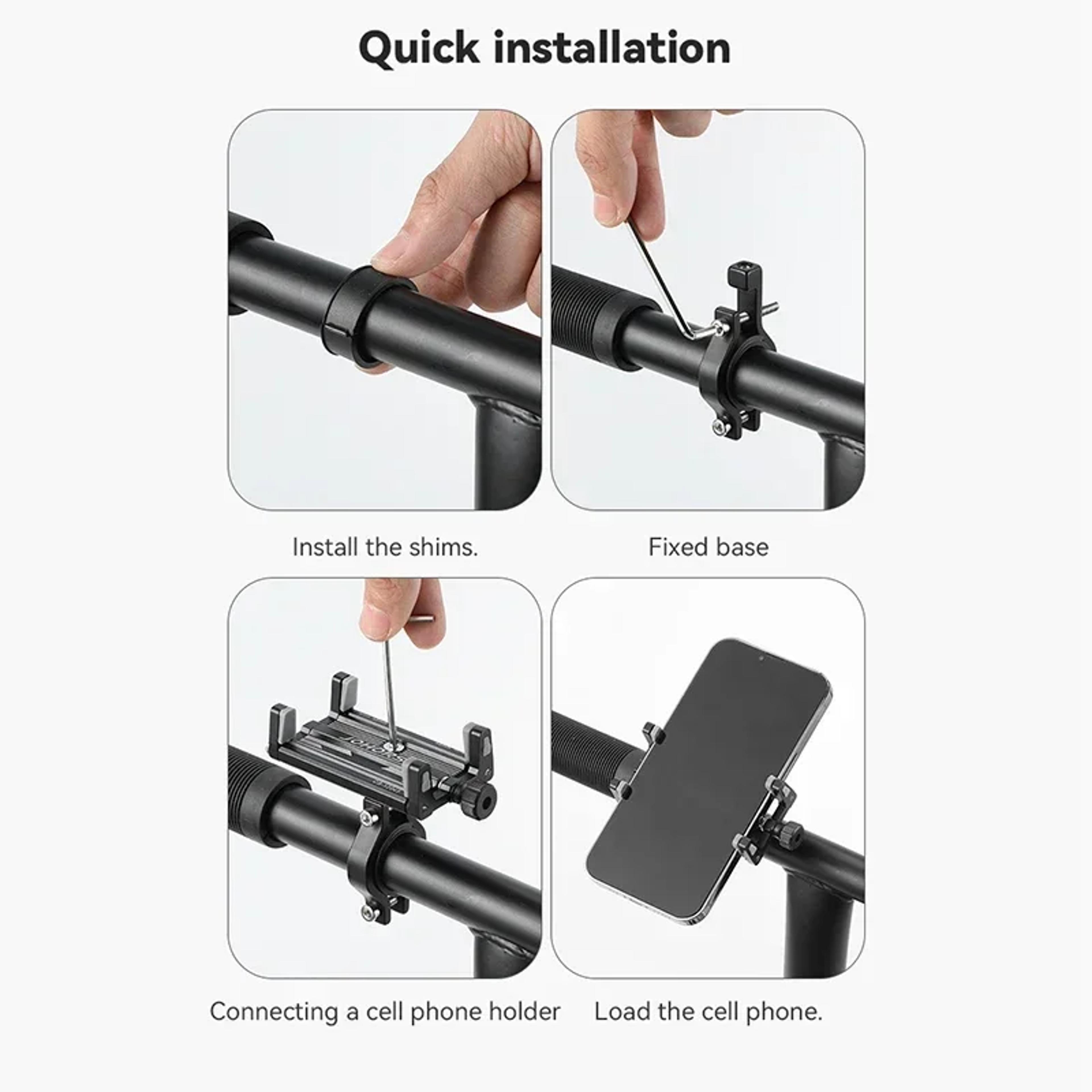 CNC Aluminum Motorcycle Phone Mount With Claw Grip For Bikes Bikes  Scooters 5