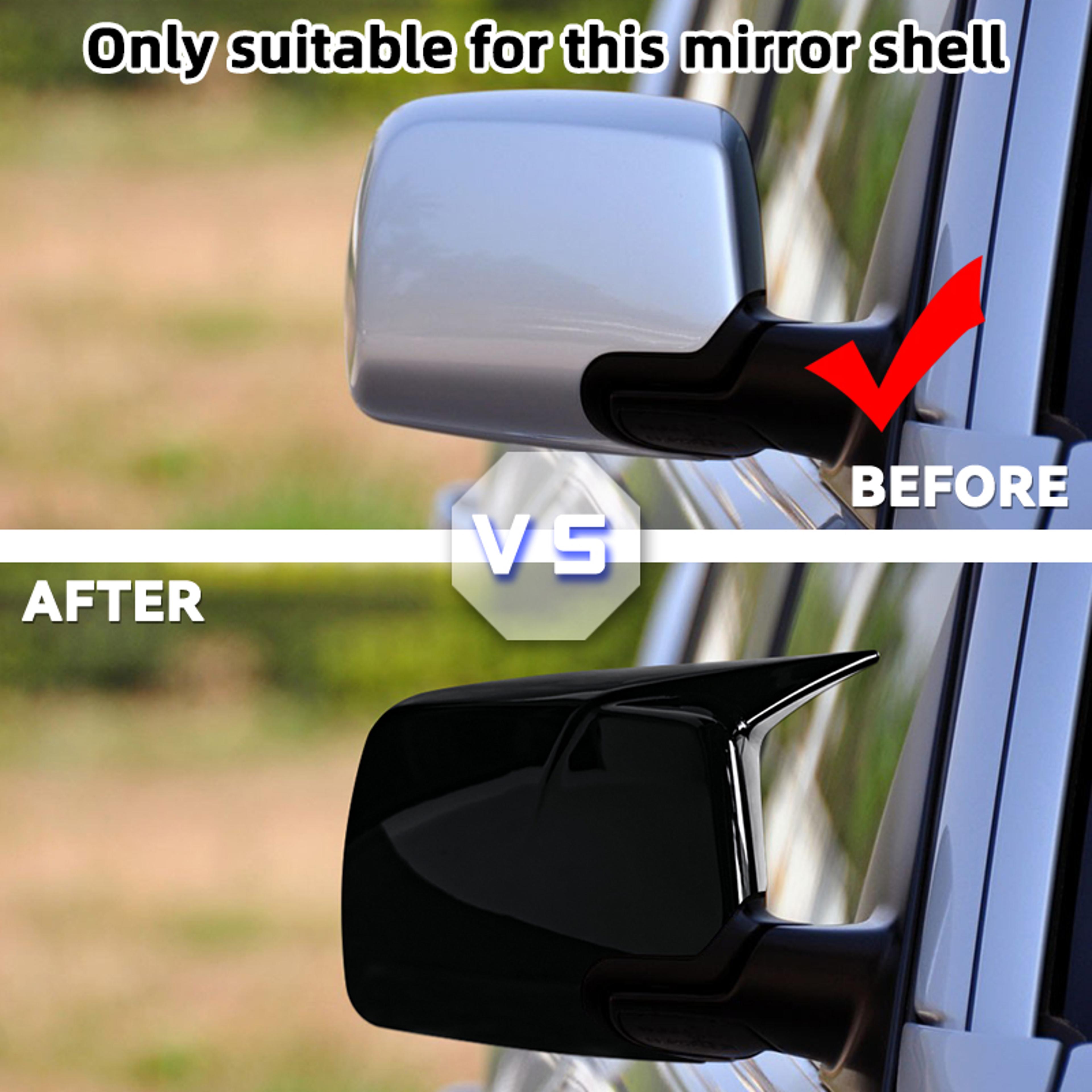 Side Mirror Cover Replacement Exterior Rearview Mirror Cap Door Shell Trim 1
