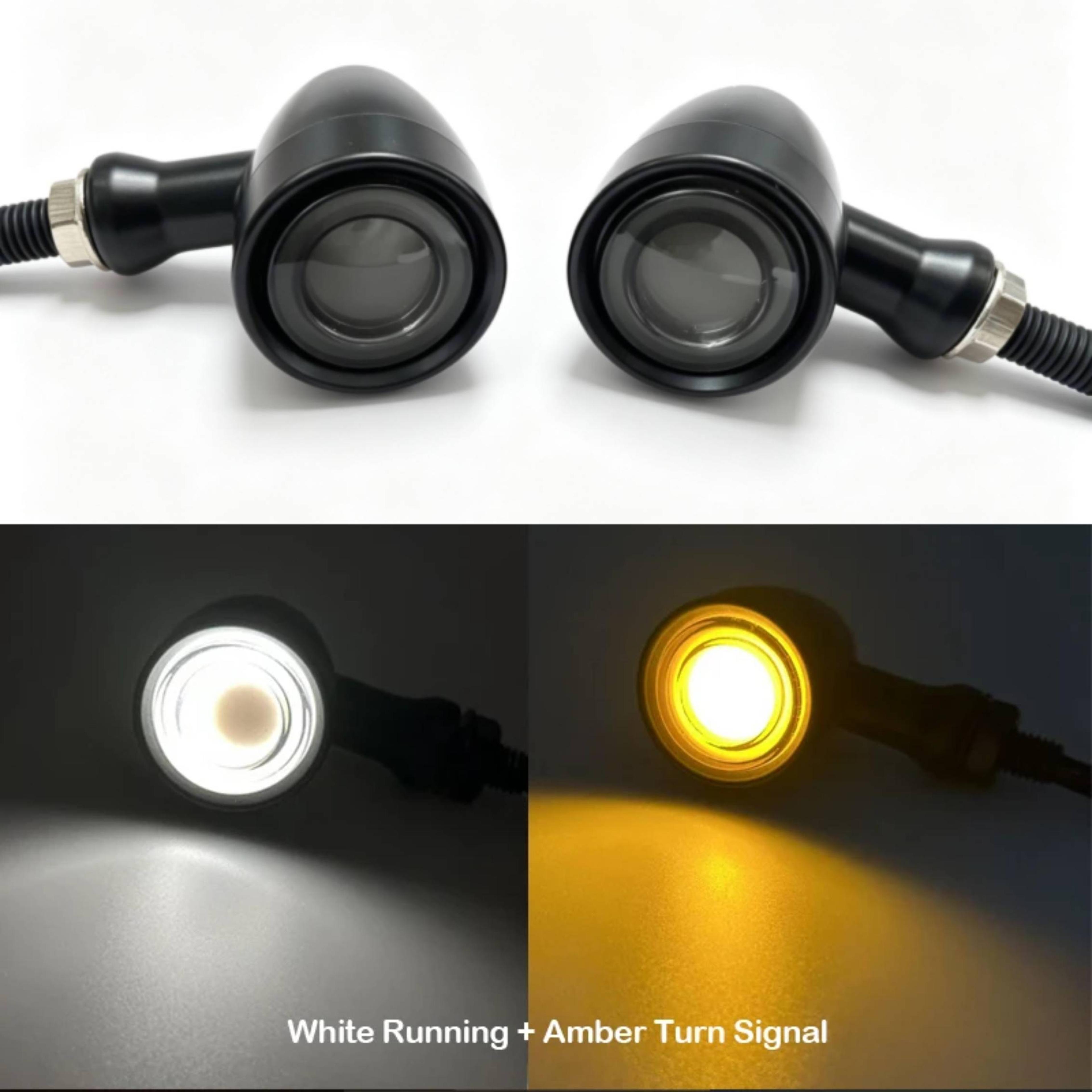Harley LED Motorcycle Bullet Indicator Lights Front Rear Turn Signal Brake Taillight 2