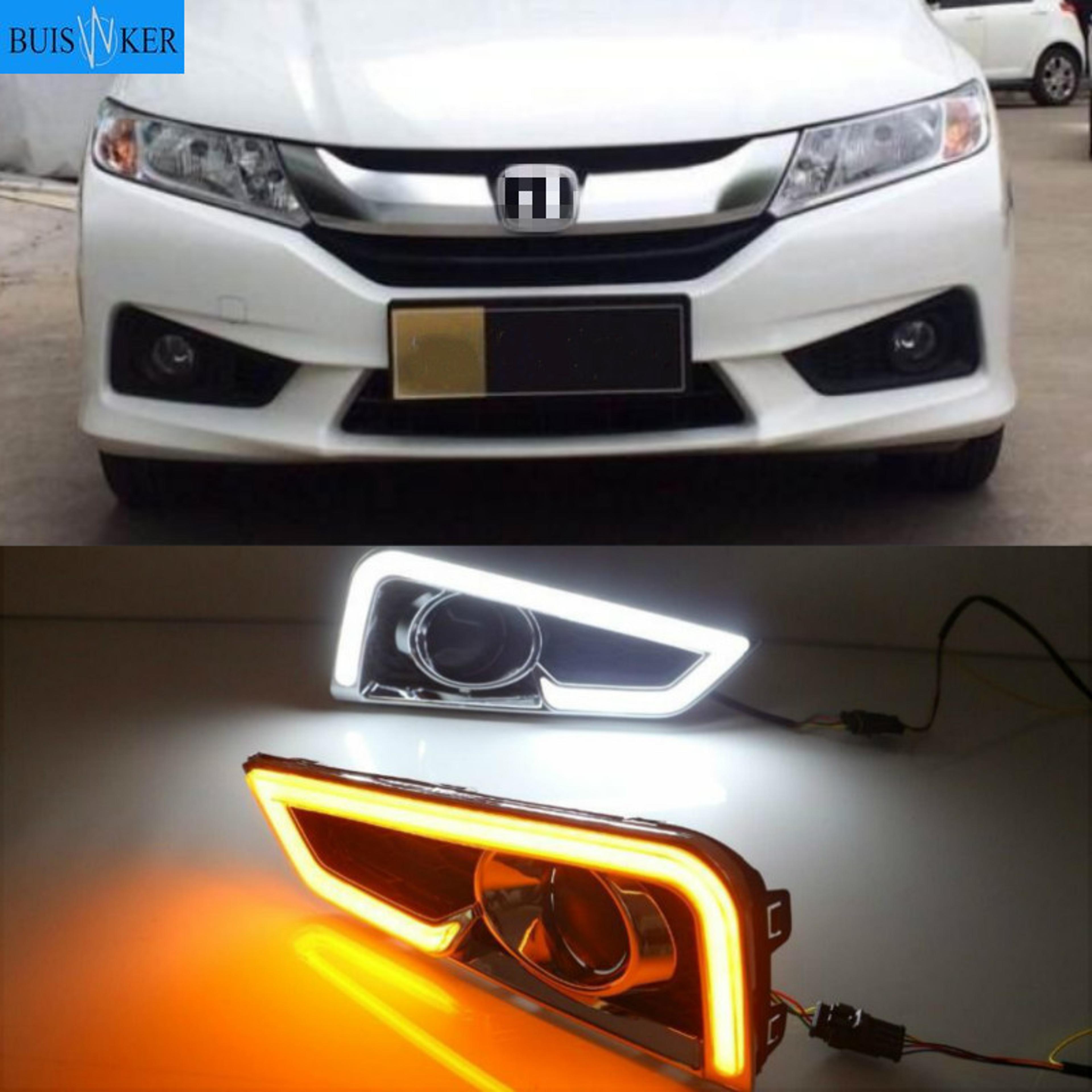 LED DRL Daytime Running Lights With Turn Signal 2