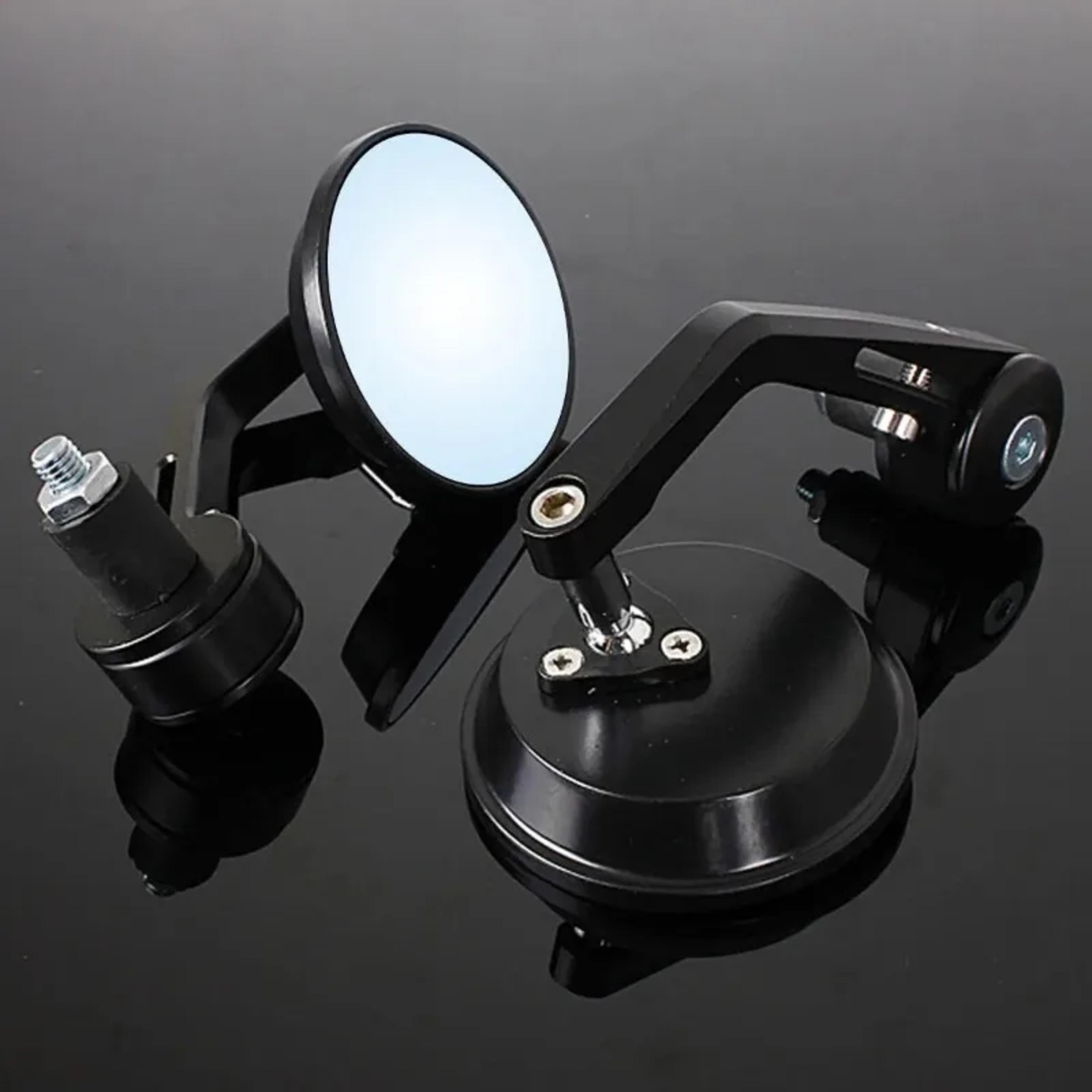 universal motorcycle bar end mirrors black rear view side mirrors