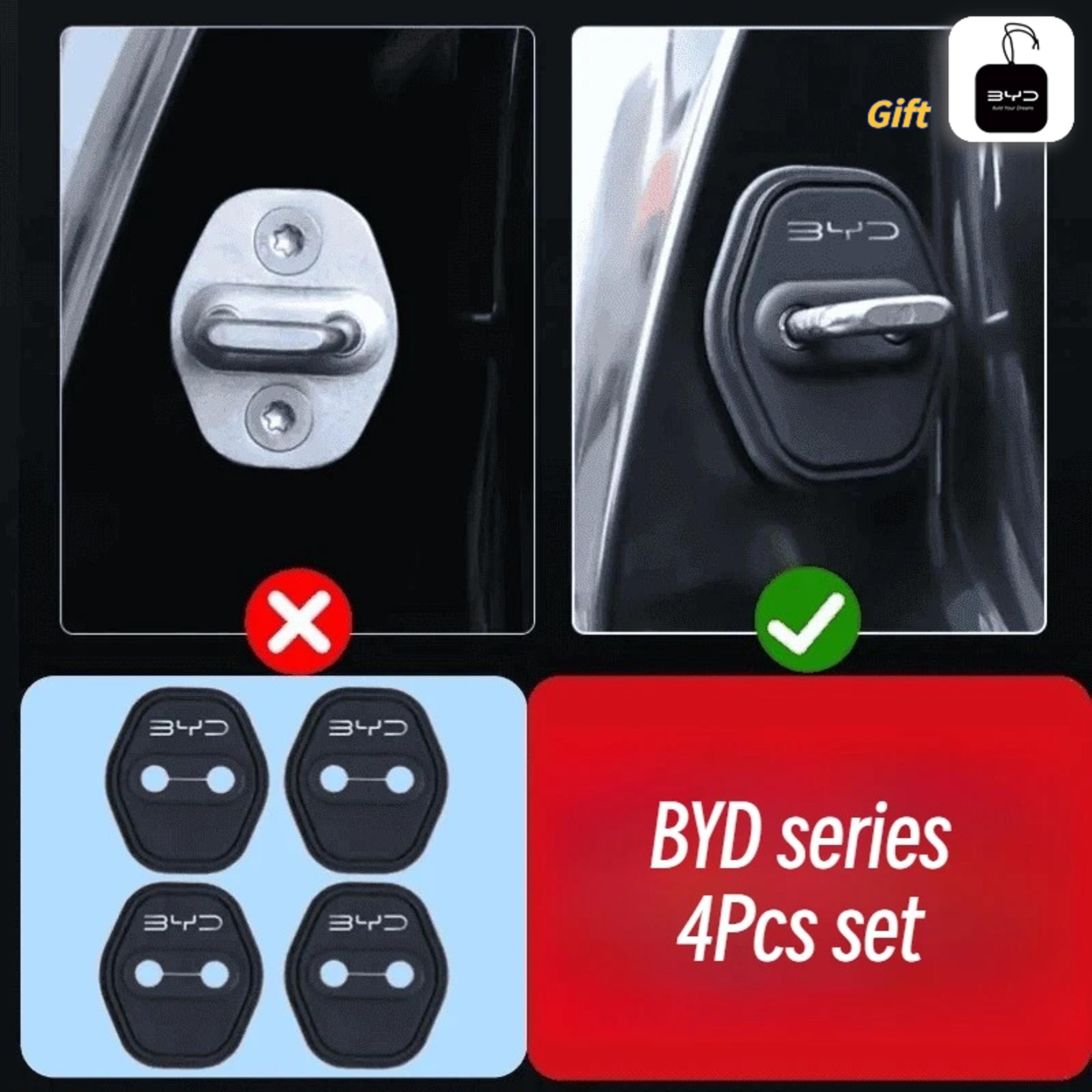 BYD Silicone Door Lock Covers For Quieter Closing And Latch Protection 4