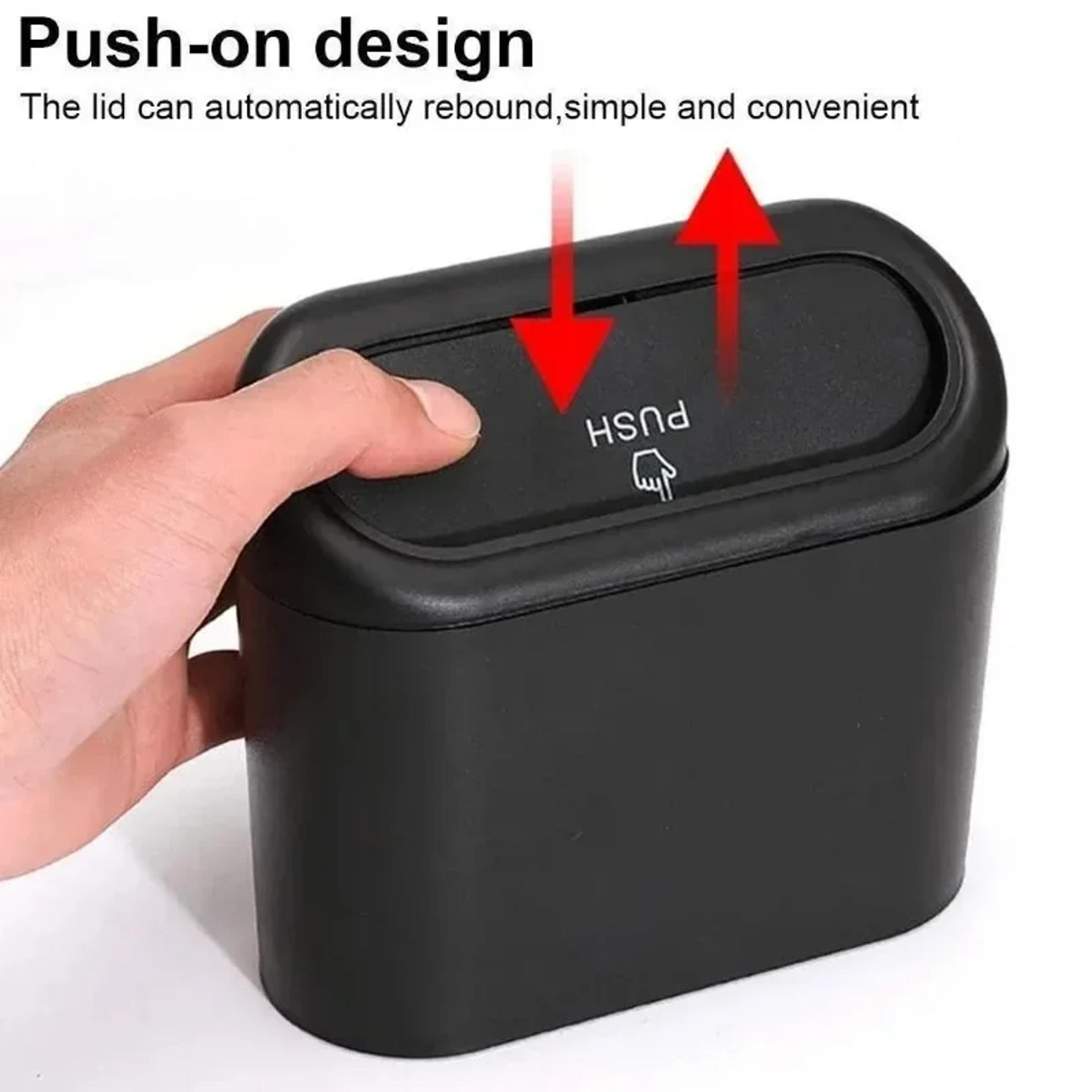 Compact Car Trash Can With Lid And Leakproof Design 3