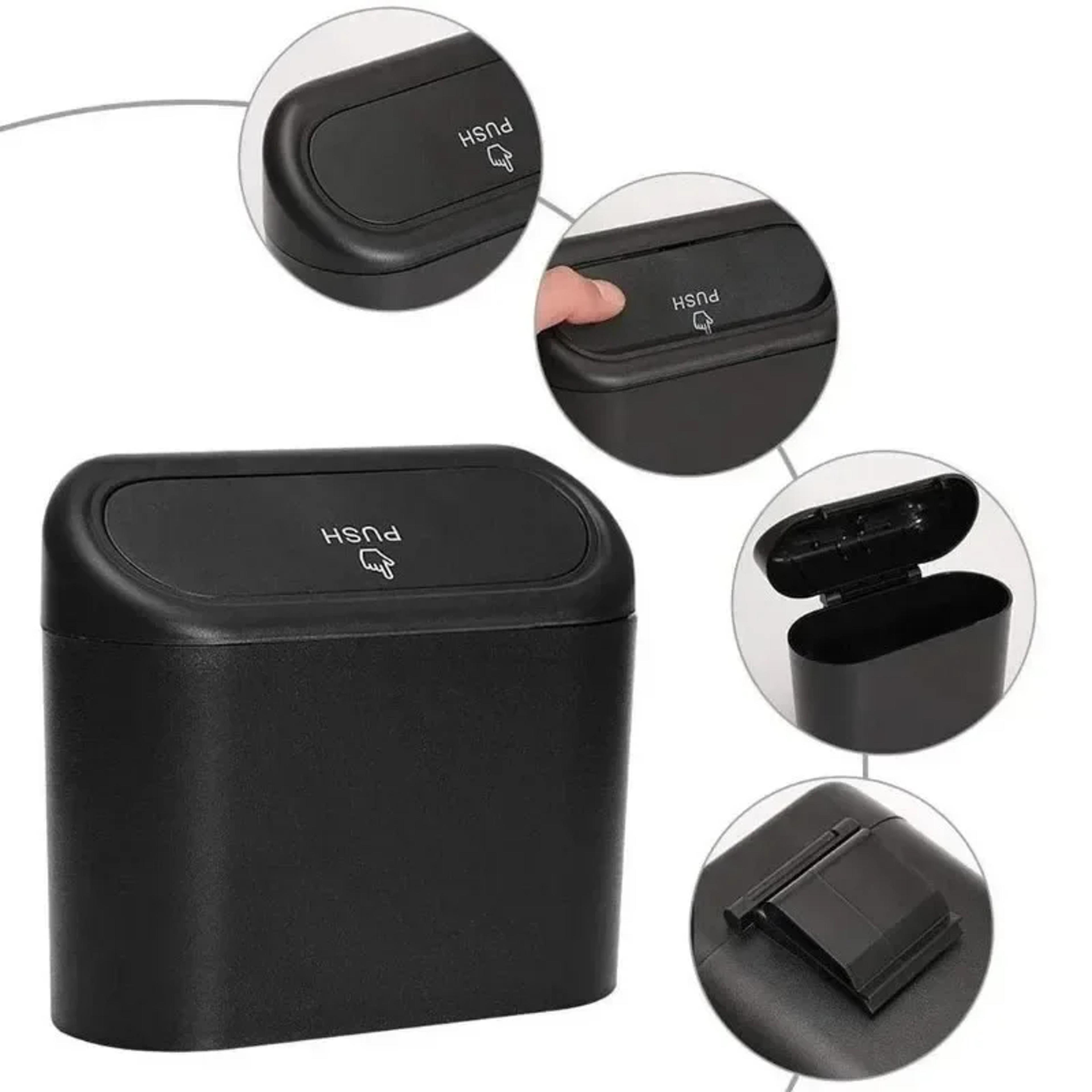 Compact Car Trash Can With Lid And Leakproof Design 5