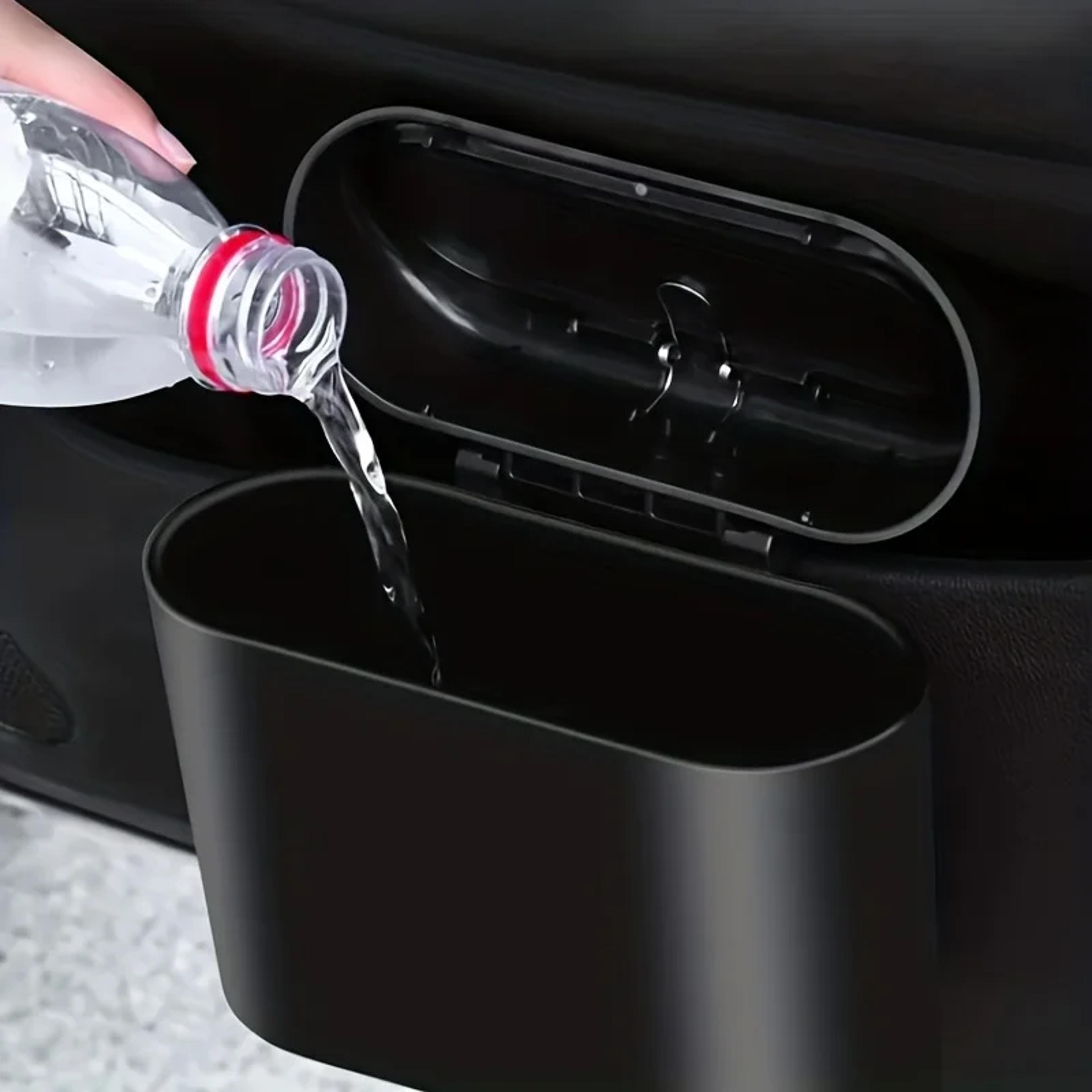 Compact Hanging Car Trash Can With Press Lid 3