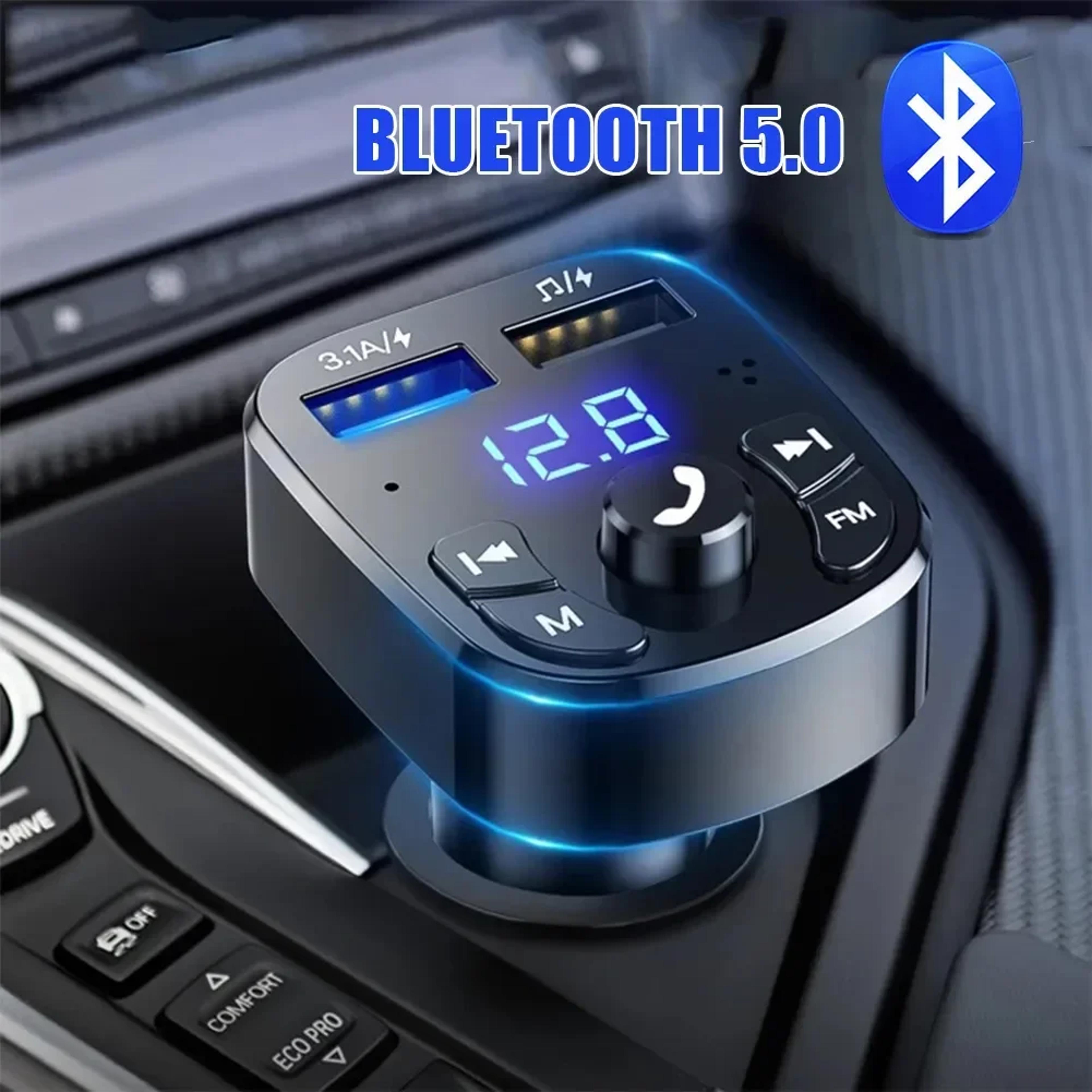 DriveSync Bluetooth FM Transmitter And Dual USB Car Charger 1