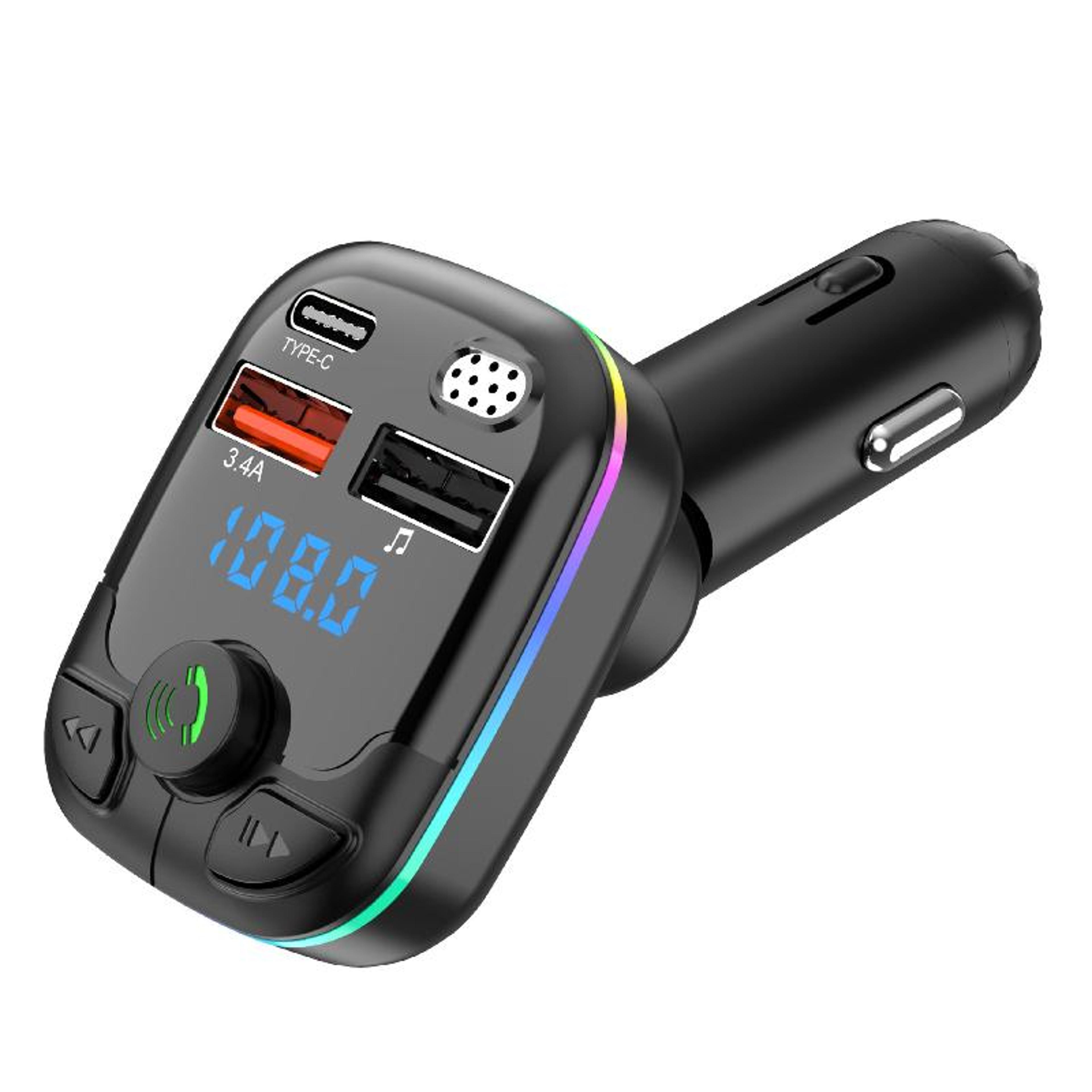 DriveSync Bluetooth FM Transmitter And Type C Car Charger 1