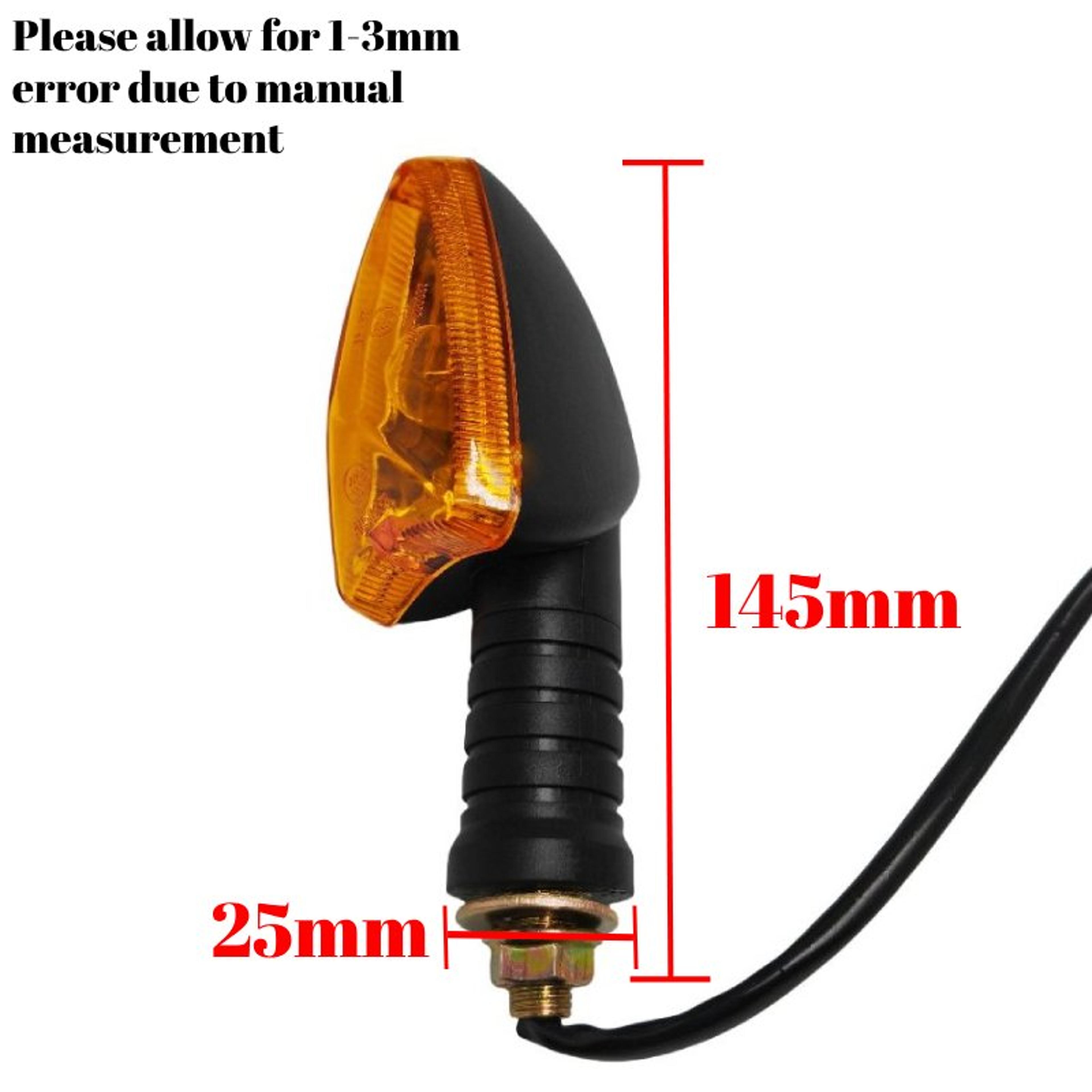 Universal Motorcycle Turn Signals With Amber Indicator Lights 2