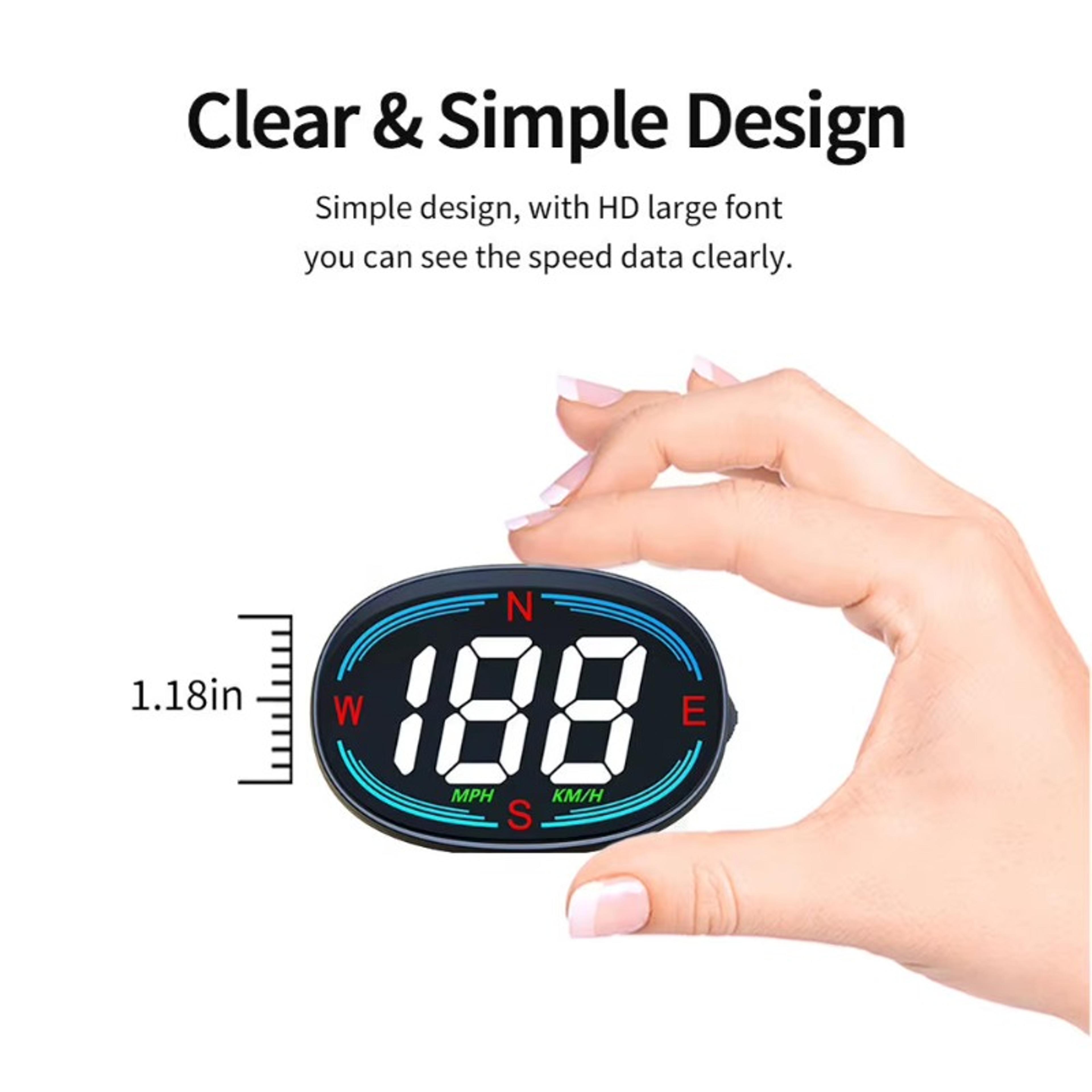 Car HUD Digital Speedometer With MPH KMH Display 4