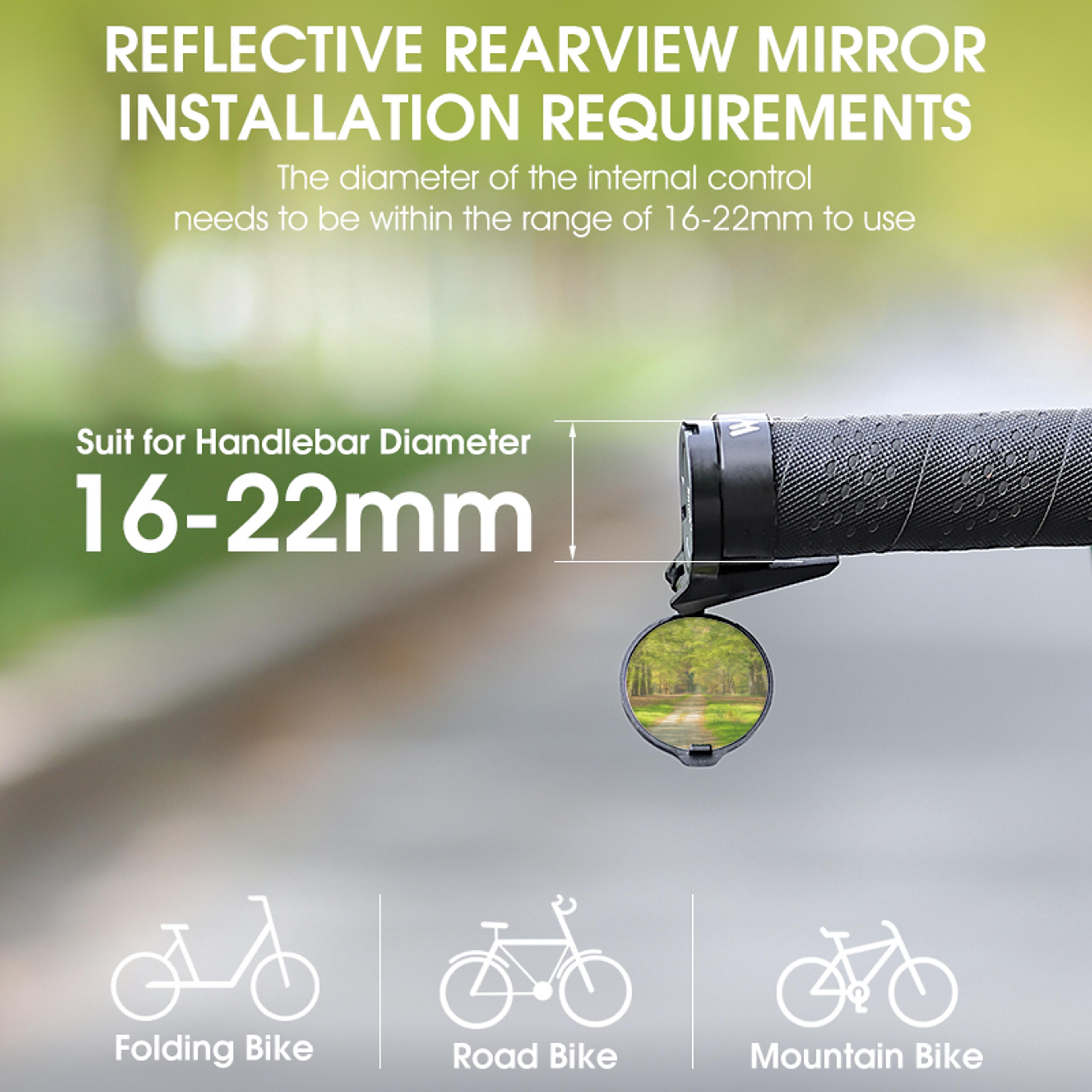 HD Convex Bicycle Rearview Mirror For Safer Cycling 1