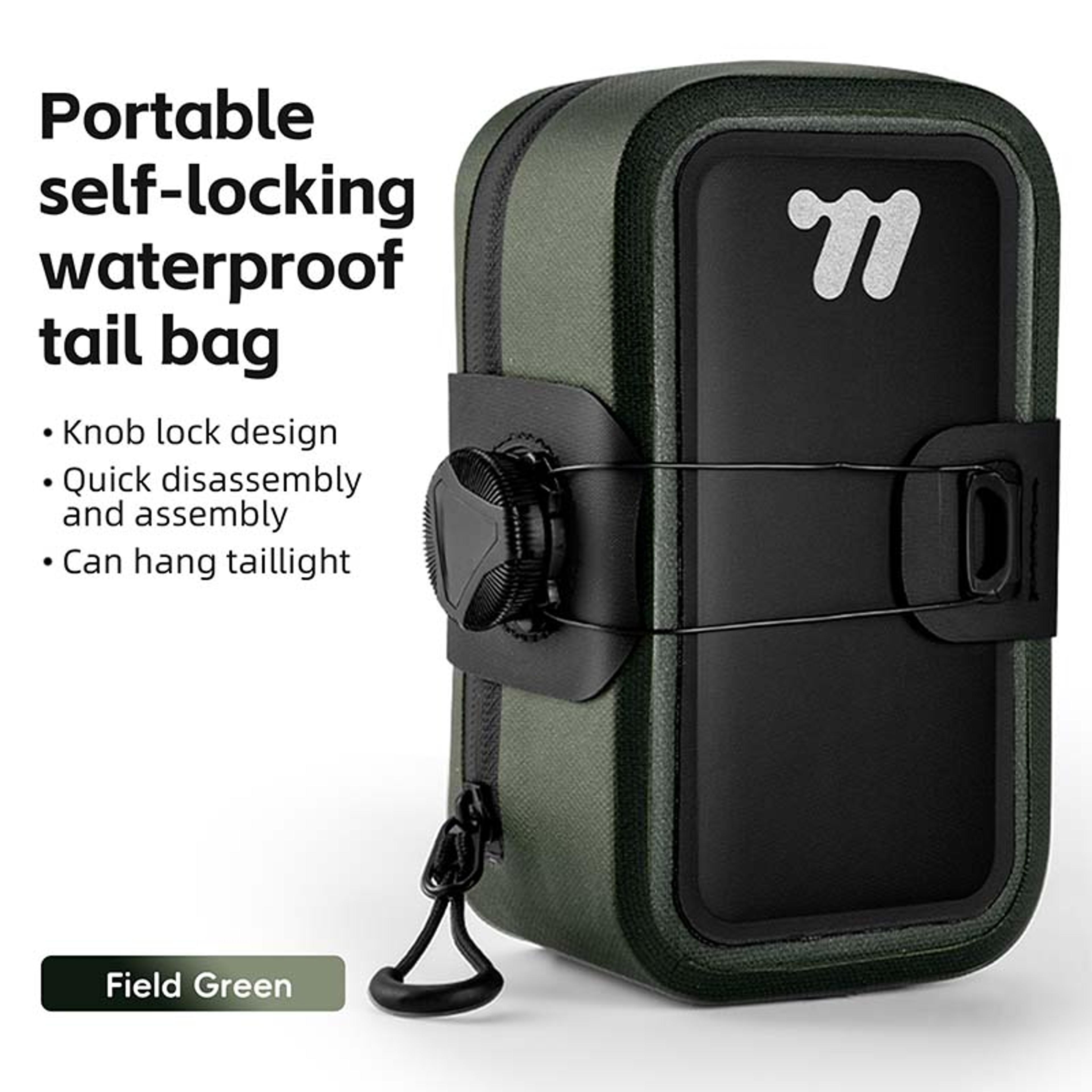 Waterproof Mini Bicycle Saddle Bag With Secure Rotating Buckle 6