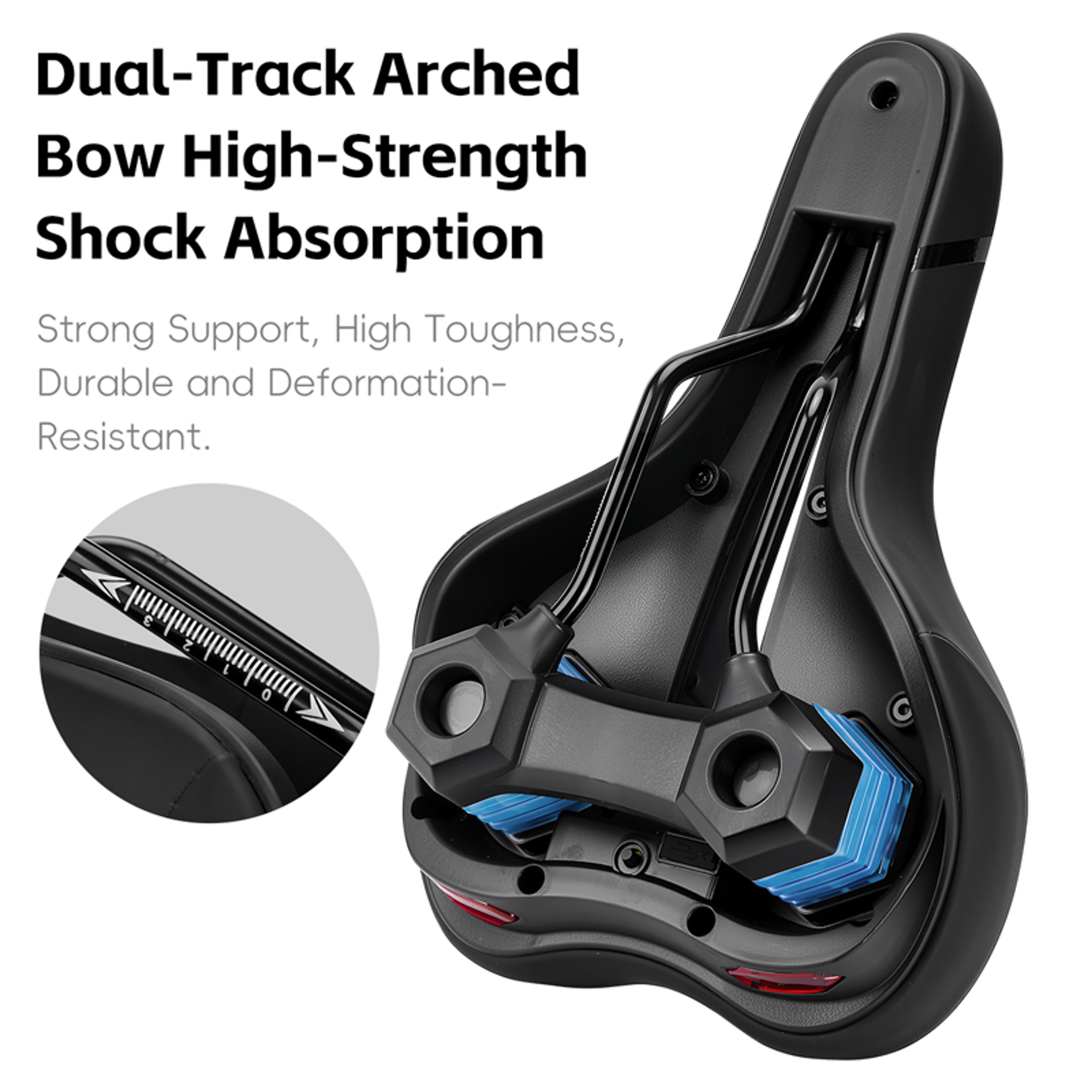 ComfortRide PU Leather Shock Absorbing Bike Saddle 3