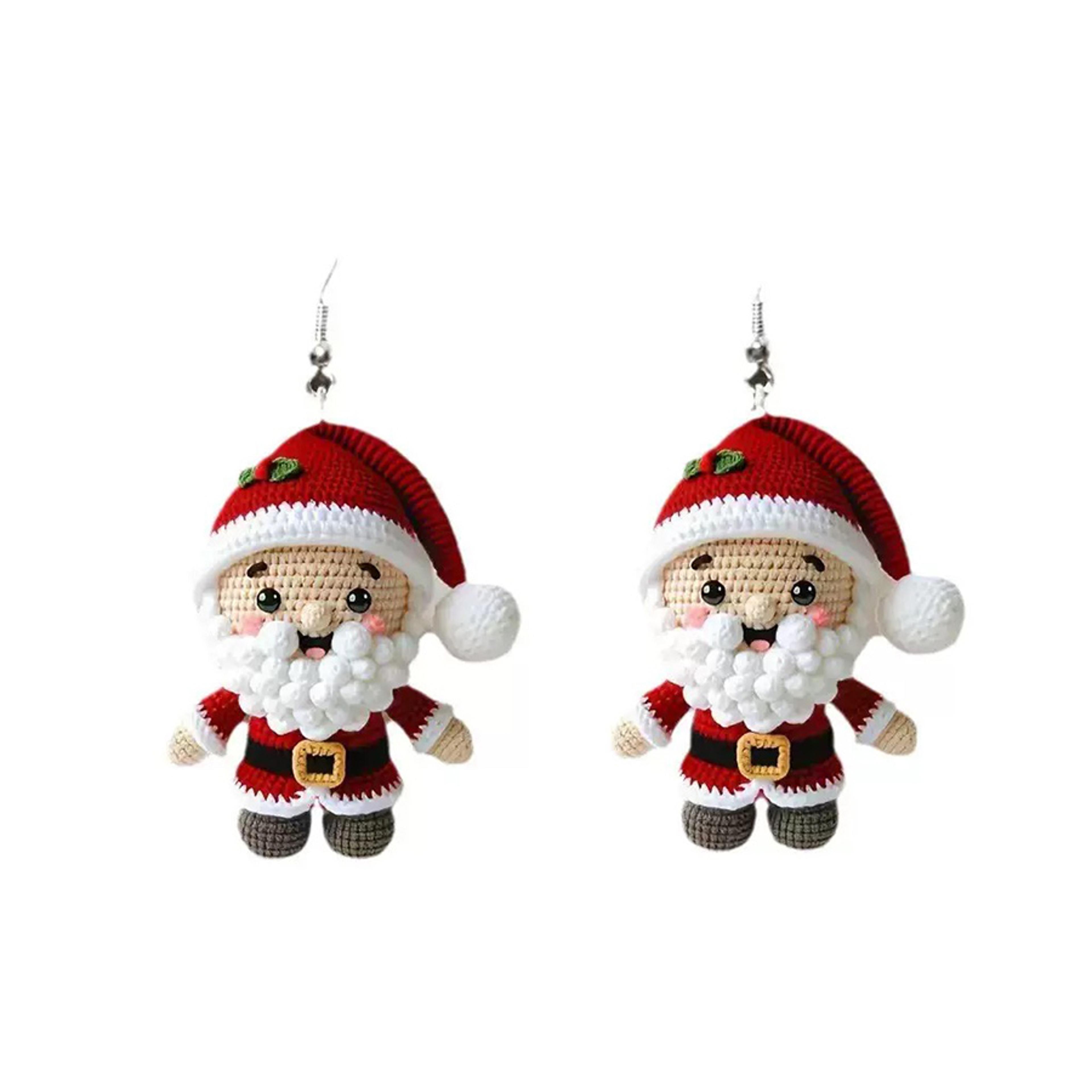 Christmas Santa Claus Earrings Acrylic For Girlfriend Women Holiday Jewelry Double Sided Ear Pendan 5