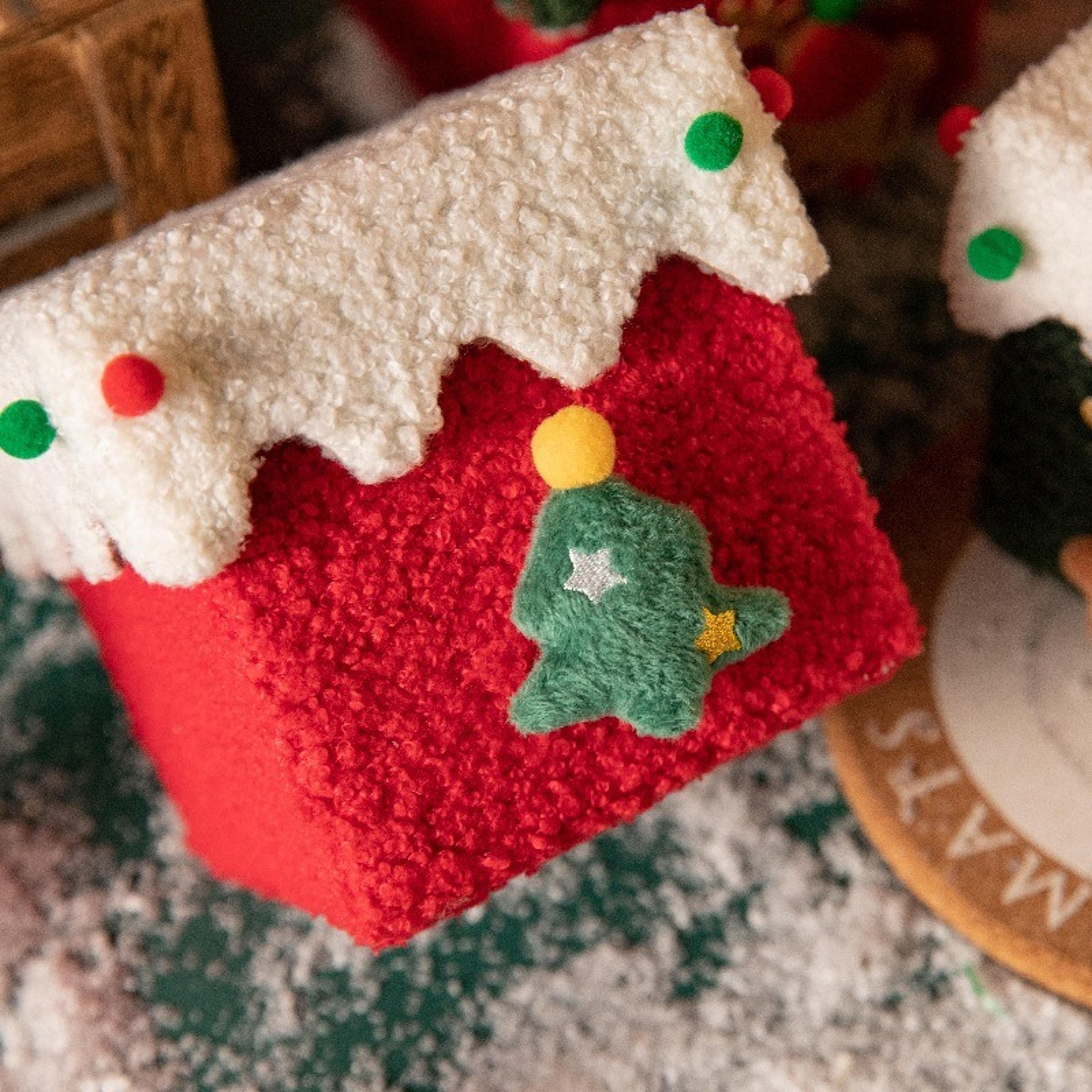 Xmas Tree Felt Box With Ribbon Multifunctional Christmas Eve Apple Gift Box Reindeer Plush Candy Tr 3