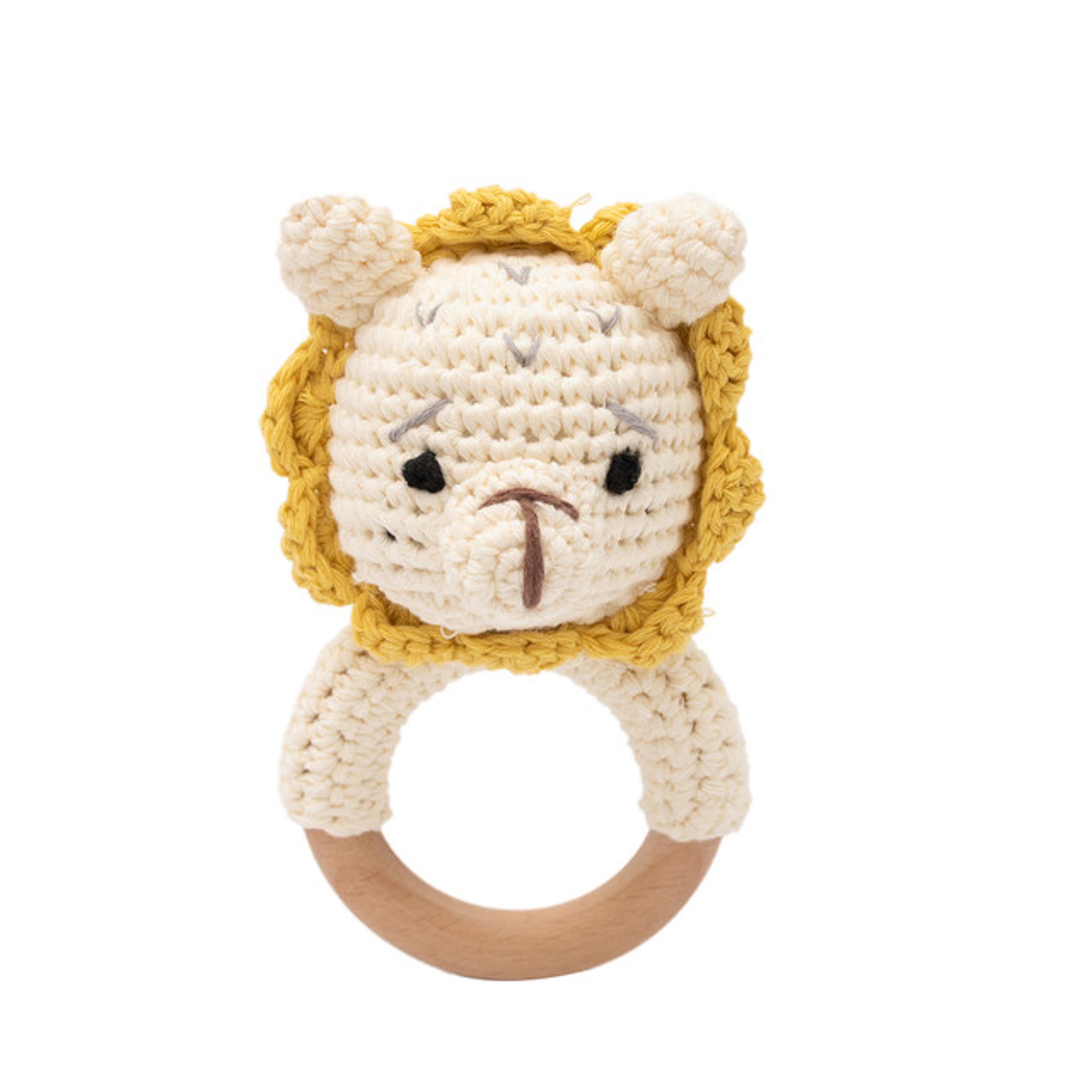Wooden Lemon Rattle Baby Teether Rodent Newborn Rattle Teether Gifts Toys Baby Crochet Lemon Rattle 8