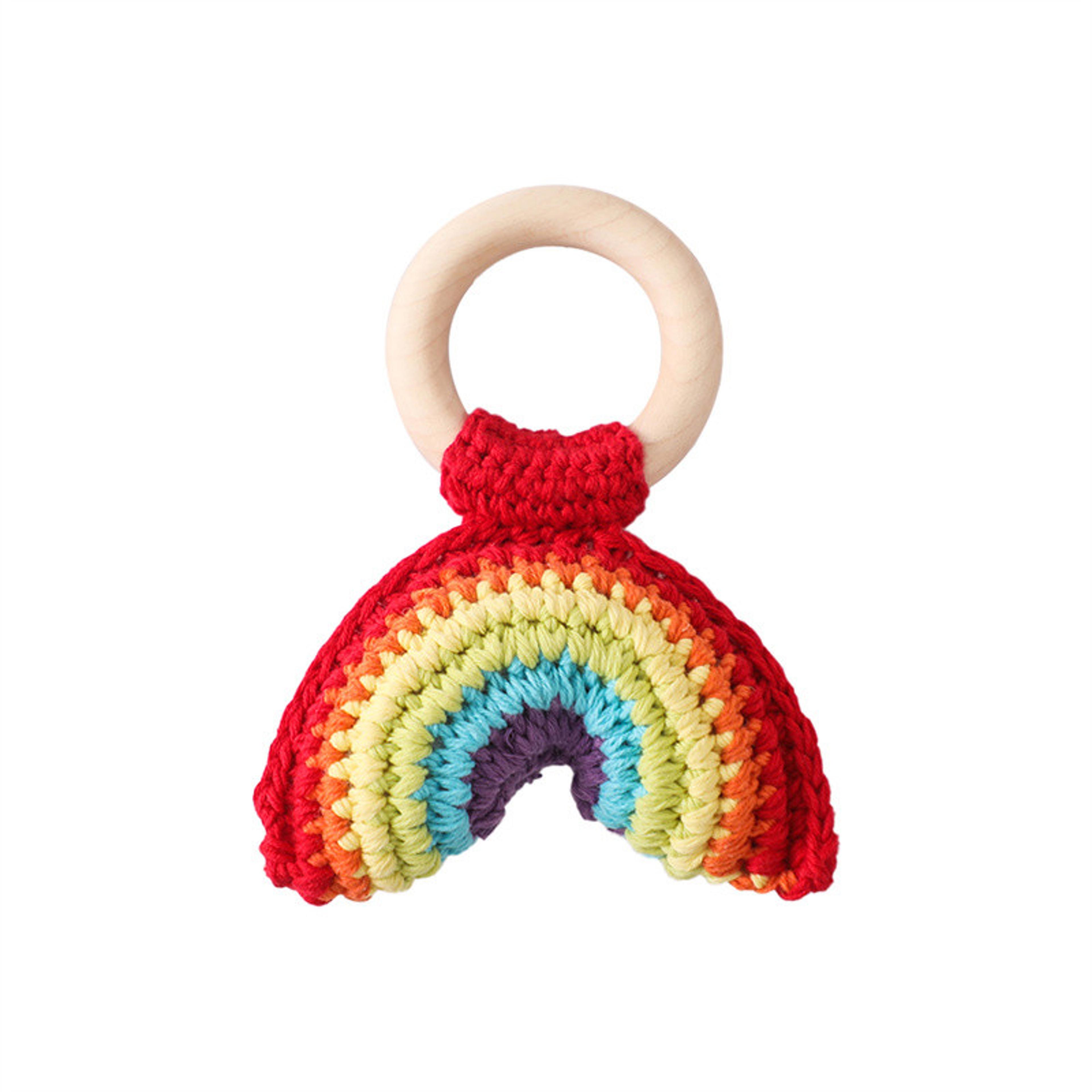 Wooden Lemon Rattle Baby Teether Rodent Newborn Rattle Teether Gifts Toys Baby Crochet Lemon Rattle 13