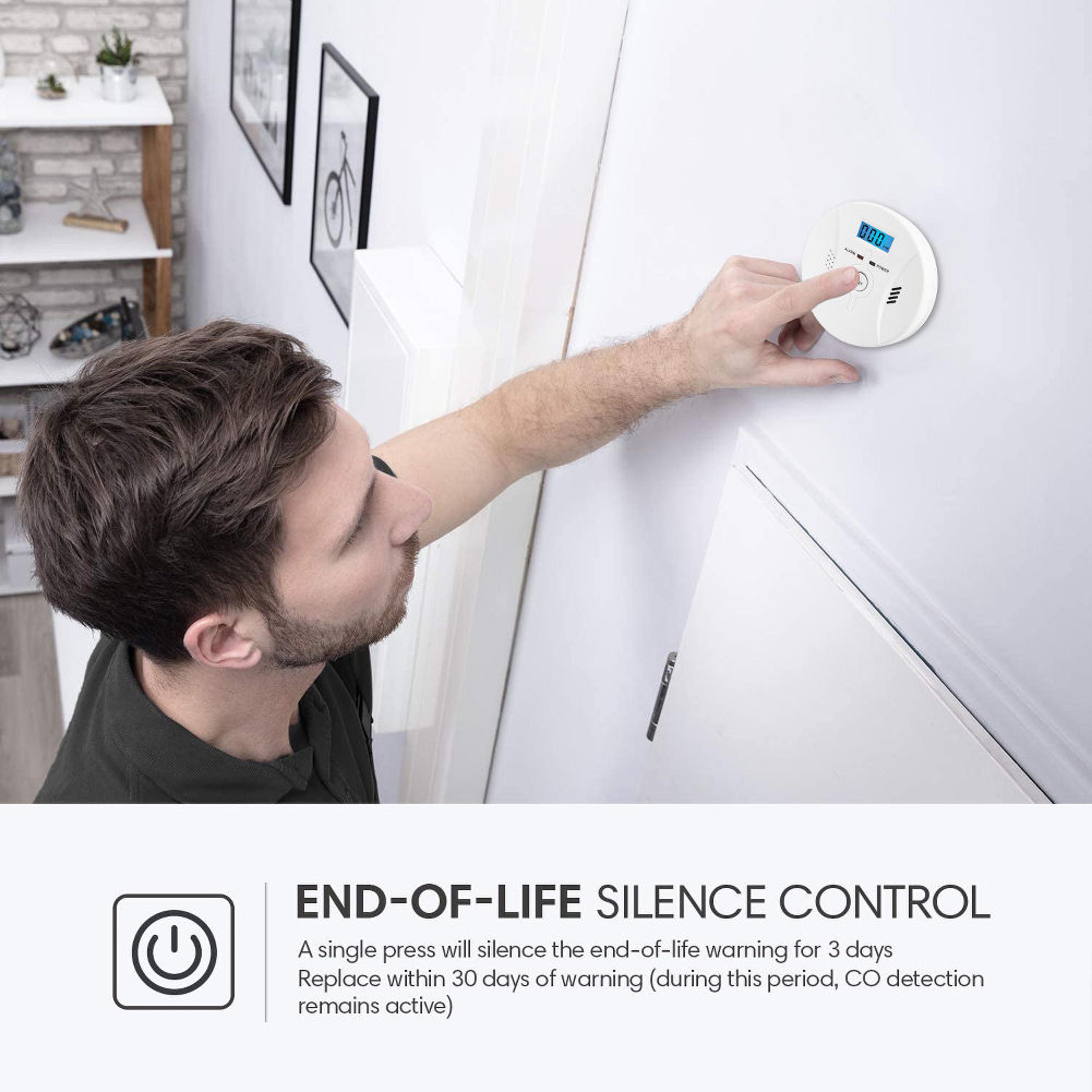 2in1 CO  Smoke Detector Alarm  Advanced Fire  Gas Protection For Every Room 2