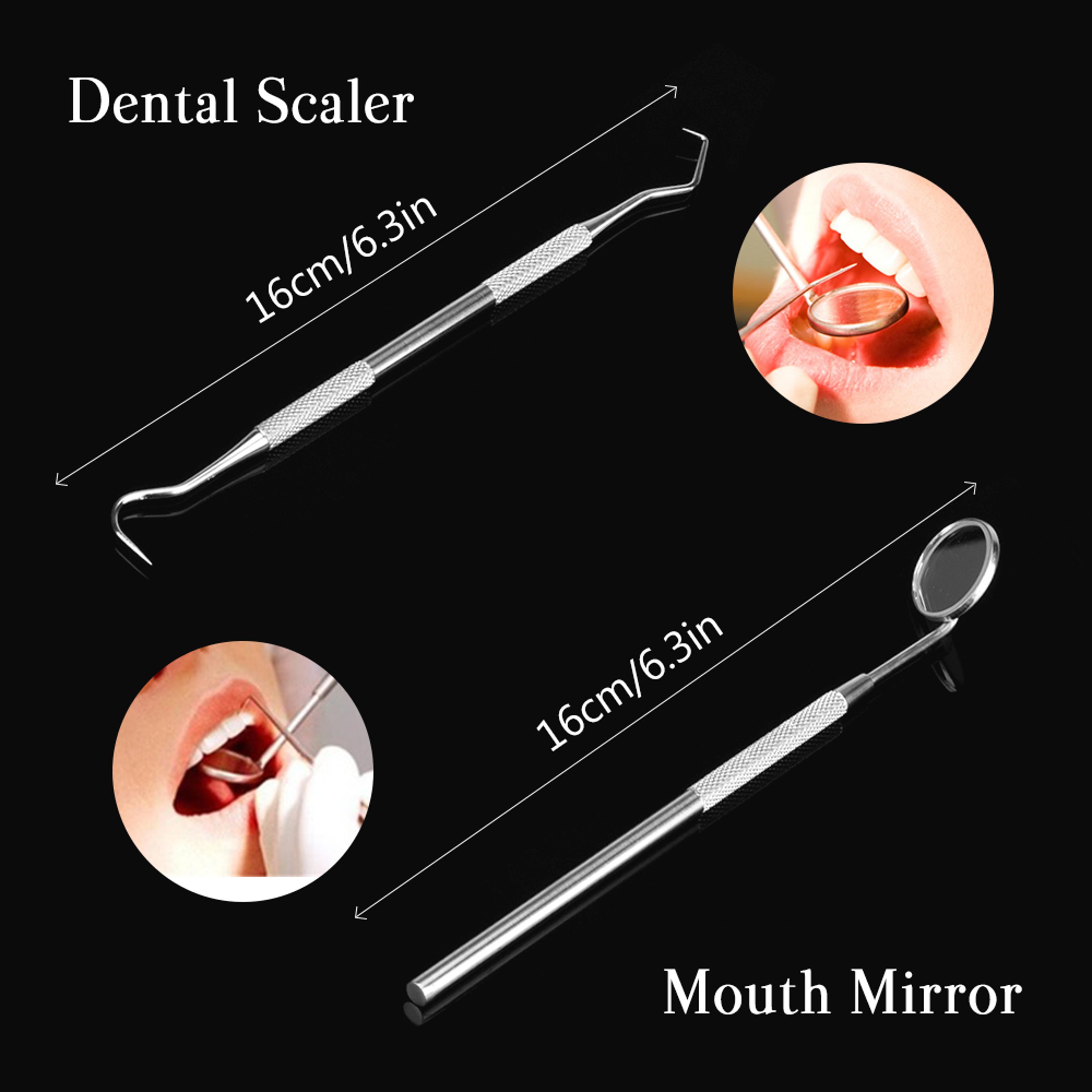 Professional Teeth Cleaning Tool Set  Plaque Remover Scaler  Tartar Scraper Kit 3