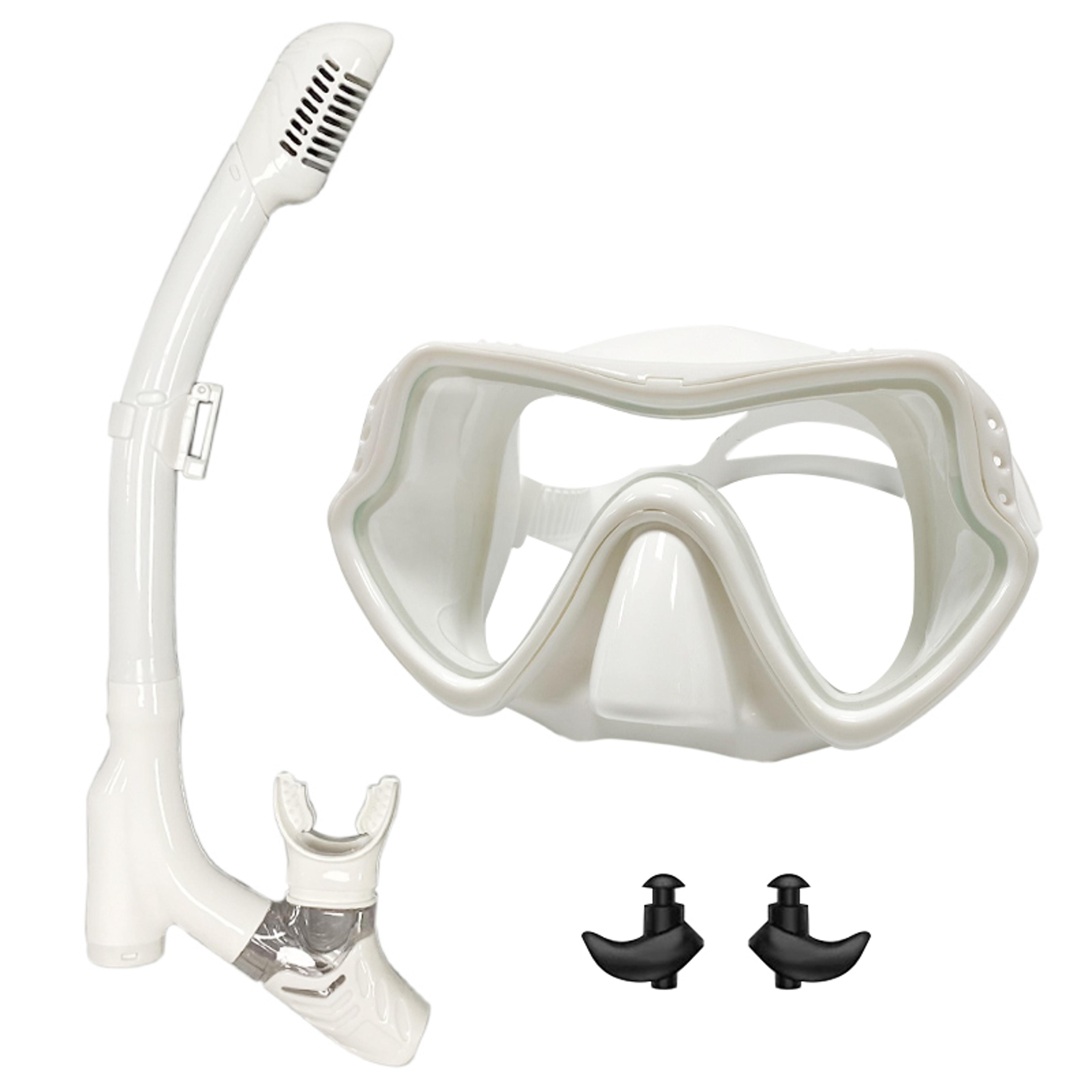 Professional Snorkel Mask Set With Dry Top Tube And Anti Fog Tempered Glass 4